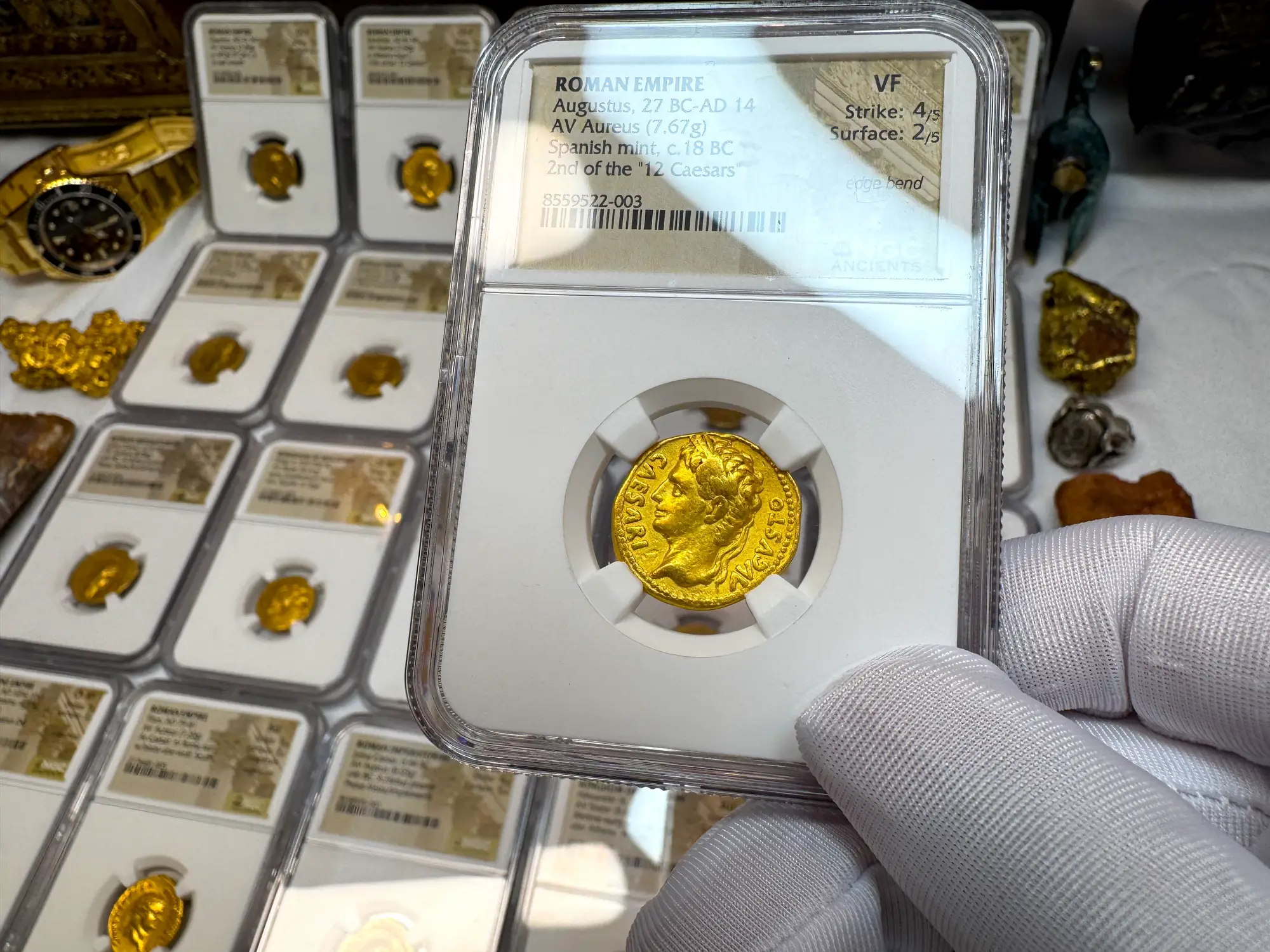 Roman Empire "Augustus" 2nd of 12 Caesars NGC VF 21