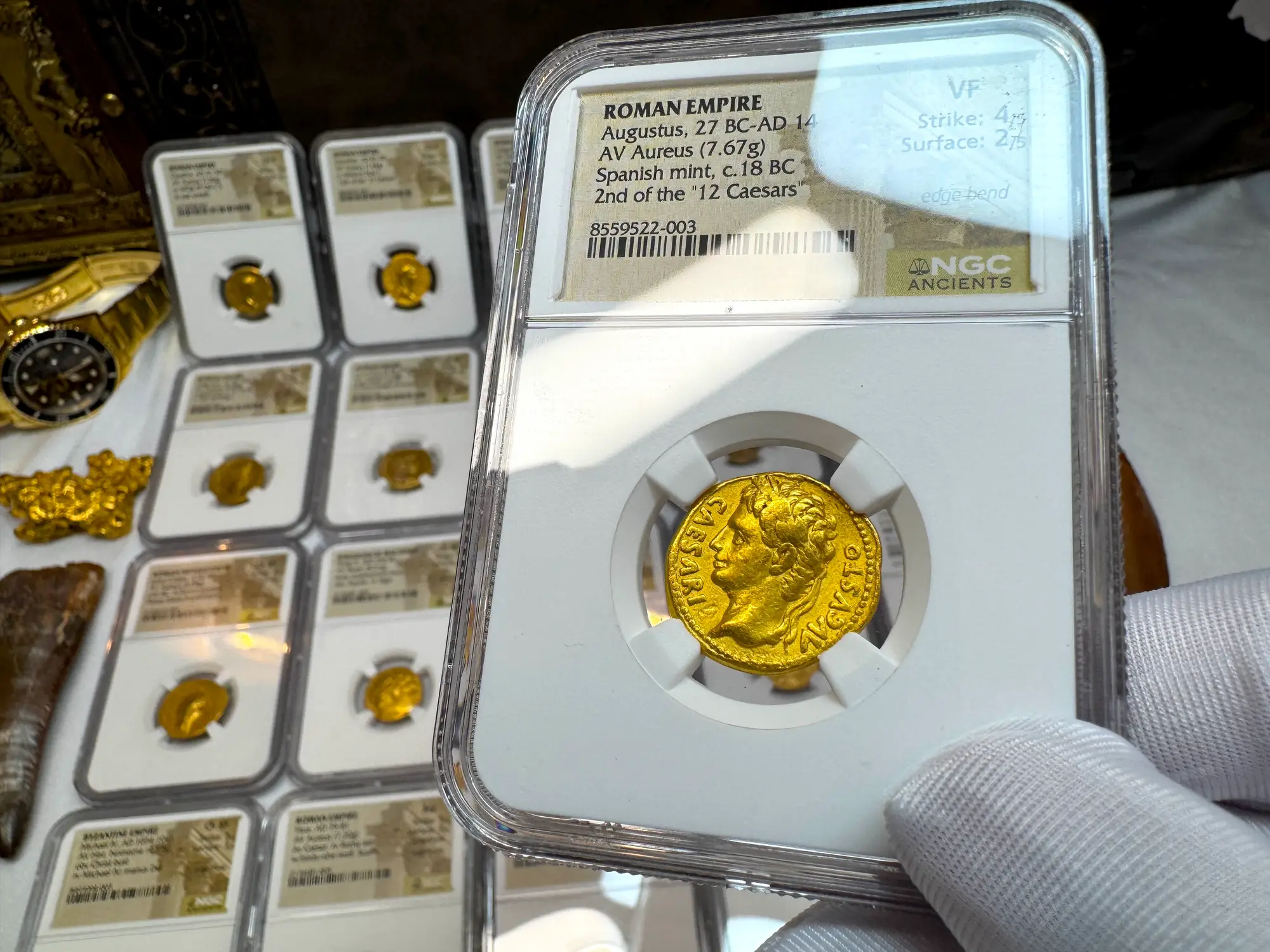 Roman Empire "Augustus" 2nd of 12 Caesars NGC VF 29