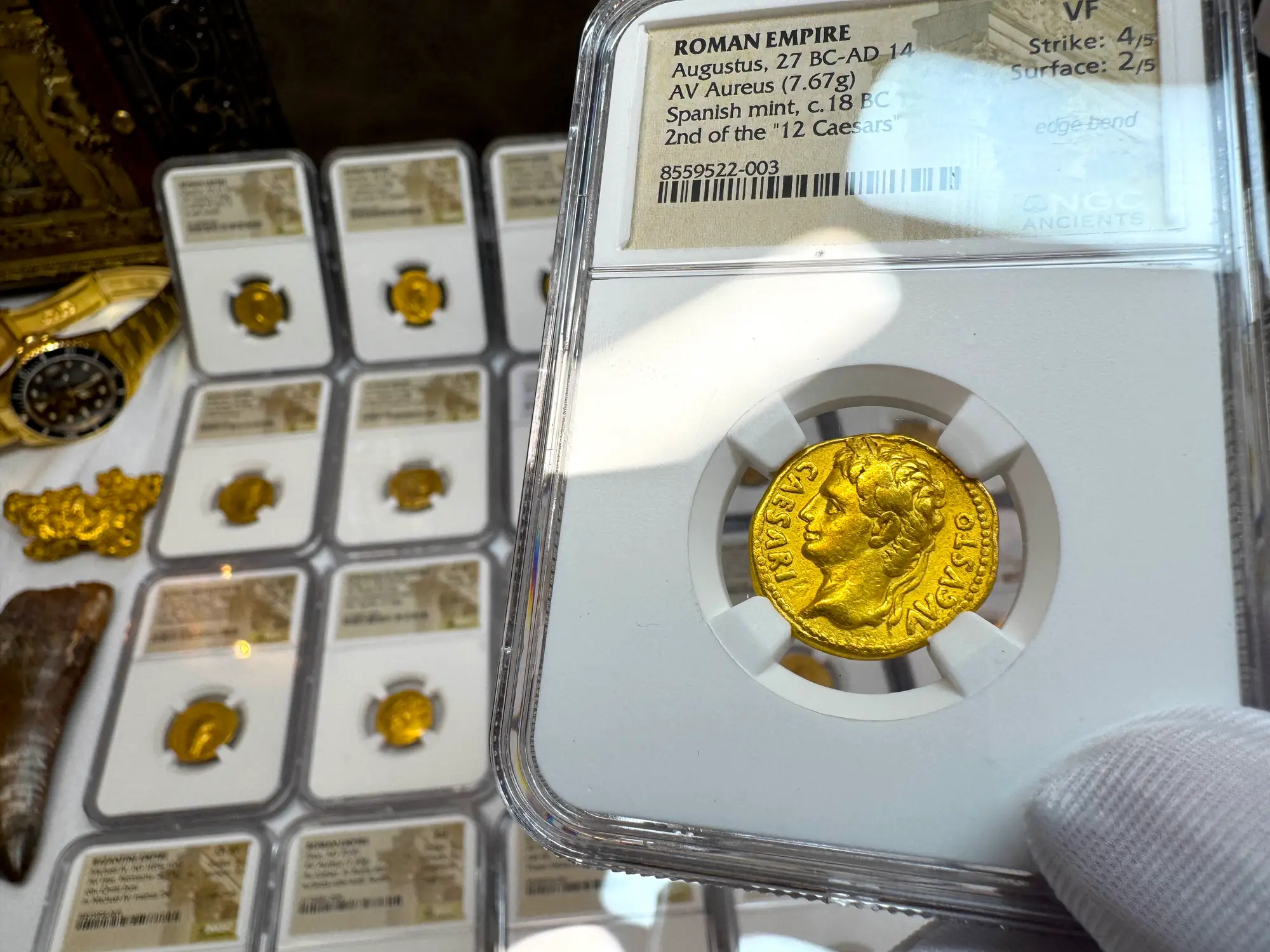 Roman Empire "Augustus" 2nd of 12 Caesars NGC VF 23