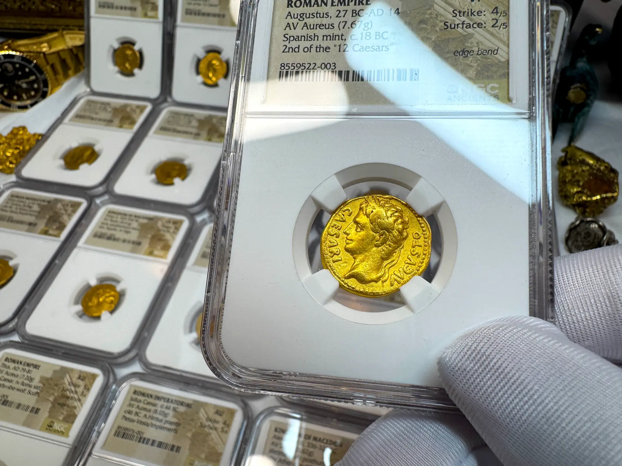 Roman Empire "Augustus" 2nd of 12 Caesars NGC VF 24