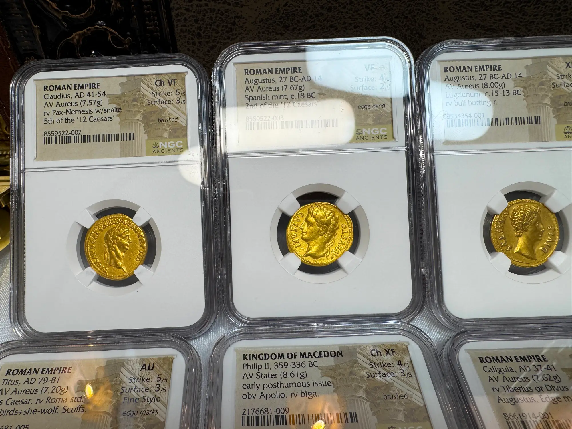 Roman Empire "Augustus" 2nd of 12 Caesars NGC VF 31