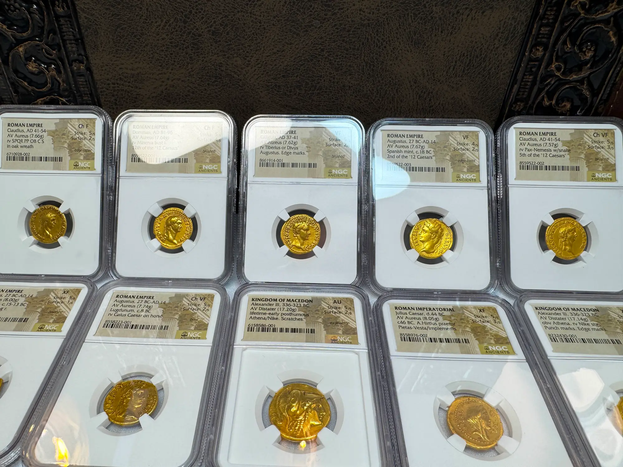 Roman Empire "Augustus" 2nd of 12 Caesars NGC VF 26