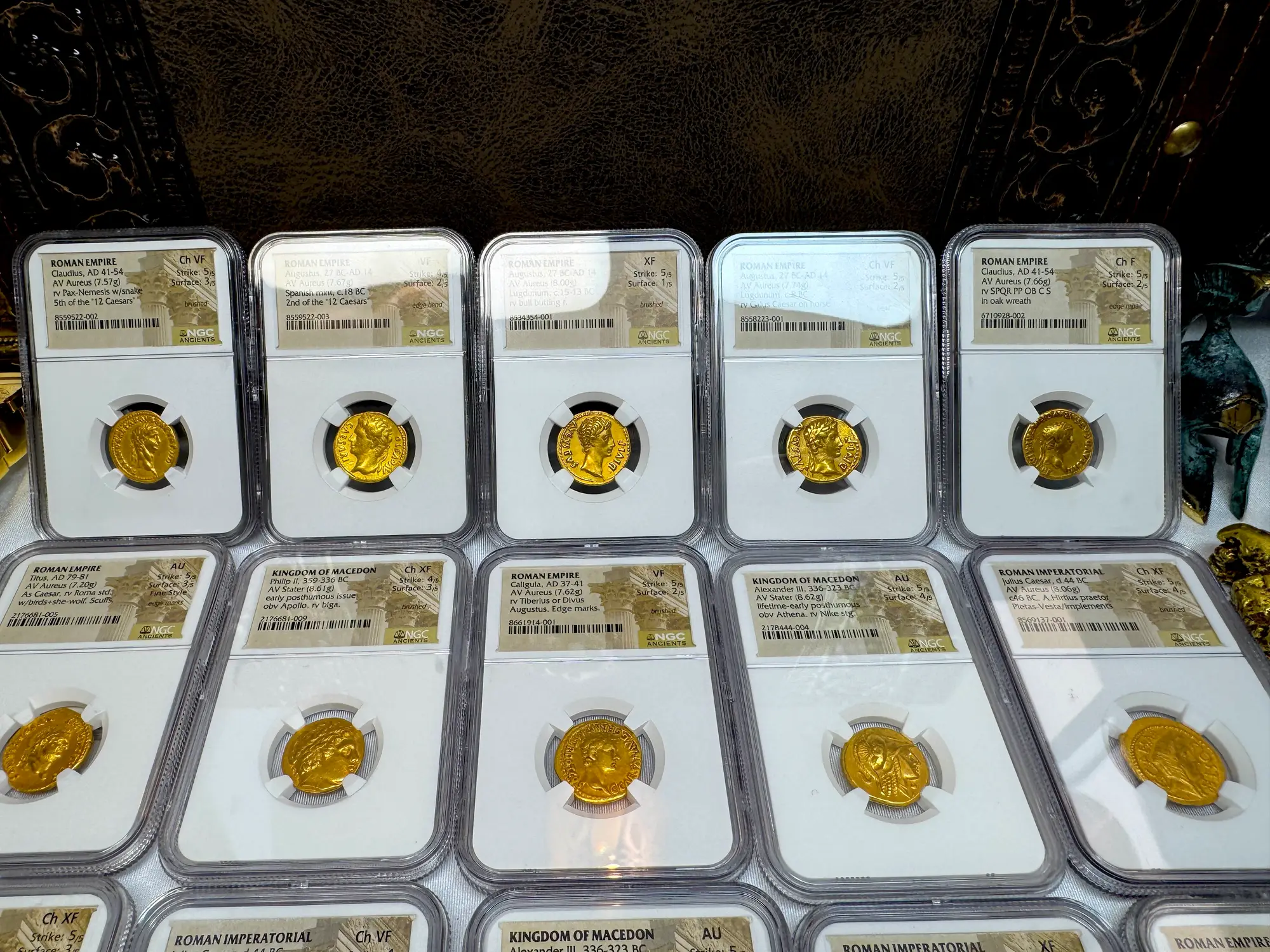 Roman Empire "Augustus" 2nd of 12 Caesars NGC VF 34