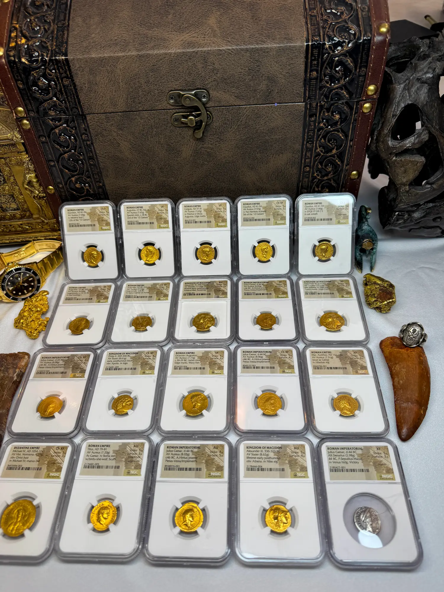 Roman Empire "Augustus" 2nd of 12 Caesars NGC VF 11