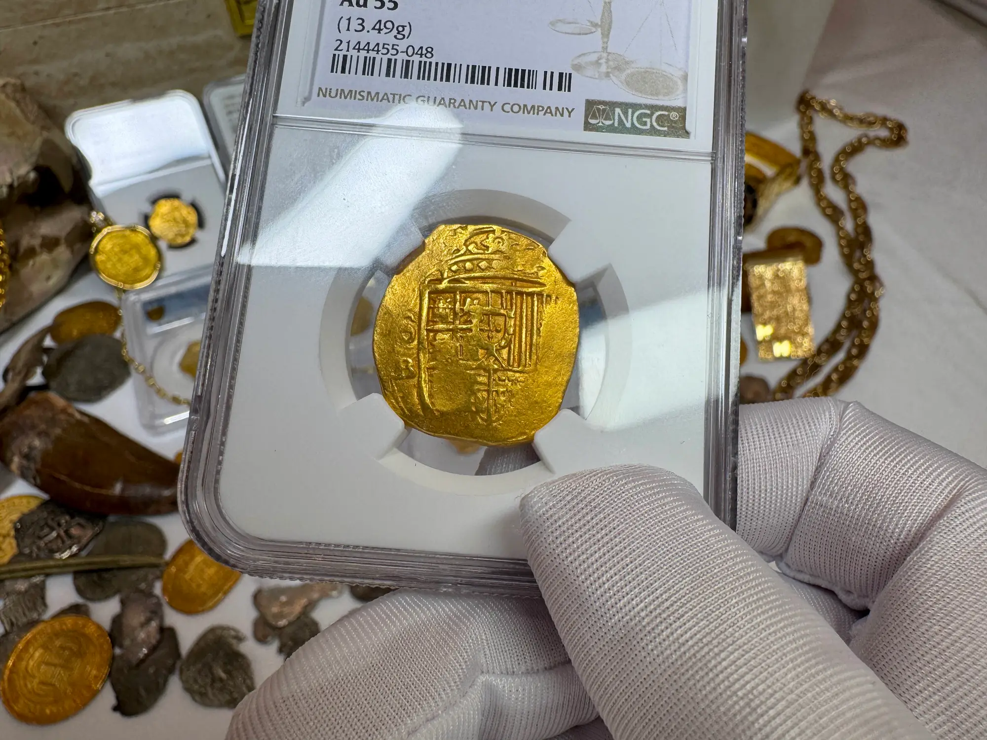 Spain 4 Escudos 1598-21 "Philip III" NGC 55 25