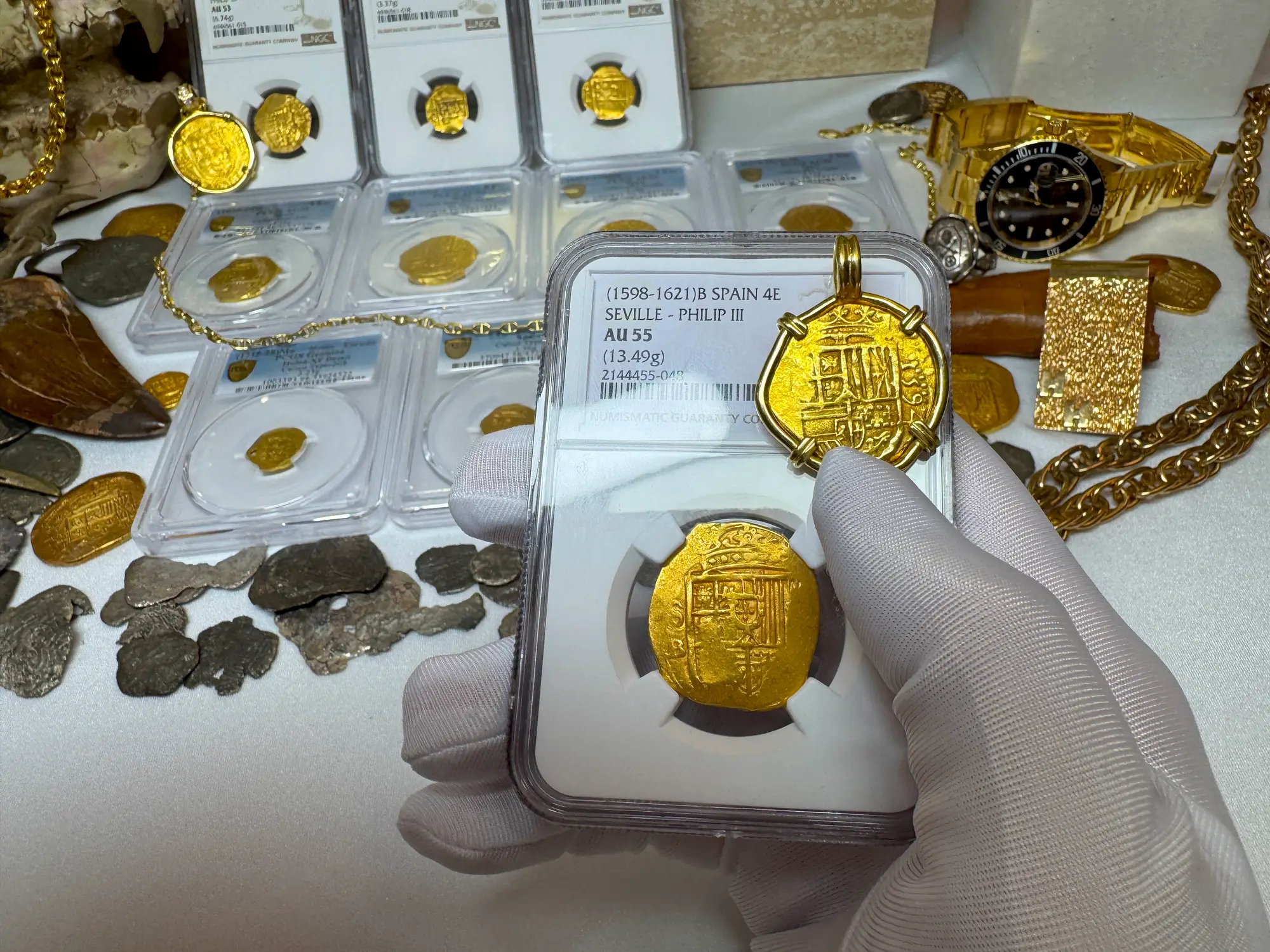 Spain 4 Escudos 1598-21 "Philip III" NGC 55 28