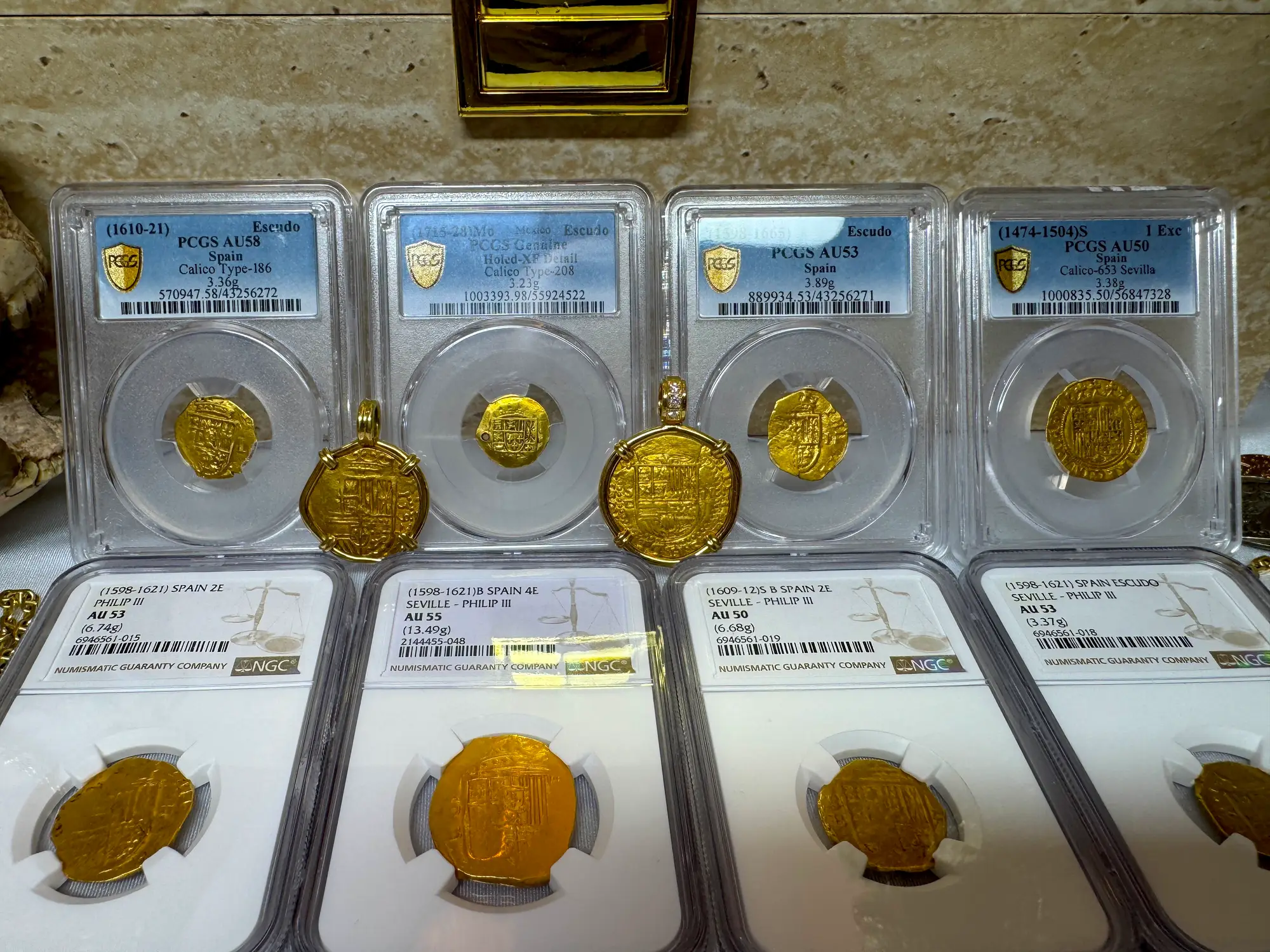 Mexico 1 Escudo 1715-28 "Perfect Pendant Piece" PCGS 5