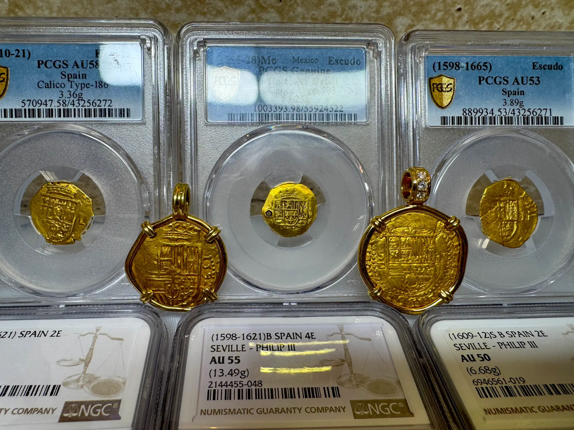 Mexico 1 Escudo 1715-28 "Perfect Pendant Piece" PCGS 6