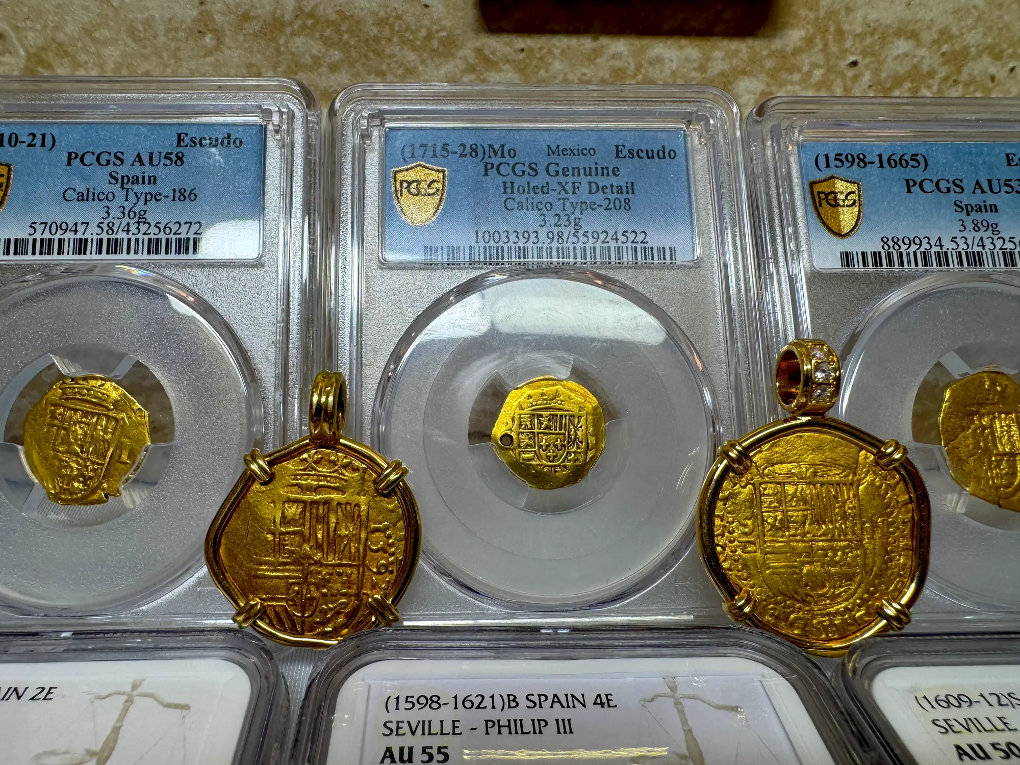 Mexico 1 Escudo 1715-28 "Perfect Pendant Piece" PCGS 17