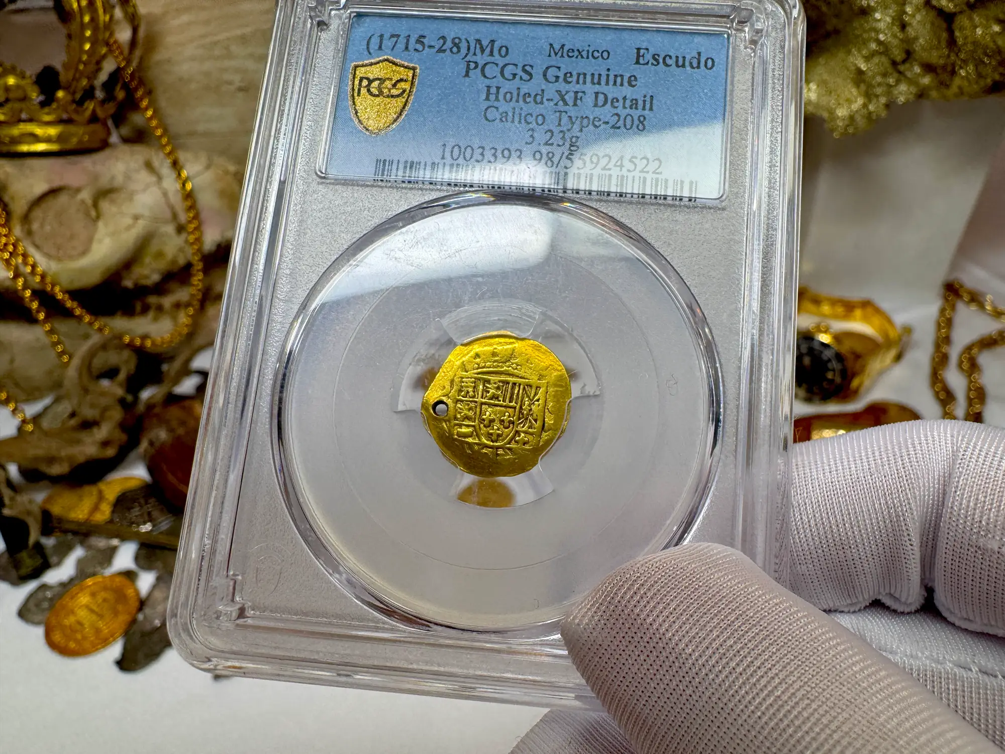 Mexico 1 Escudo 1715-28 "Perfect Pendant Piece" PCGS 20