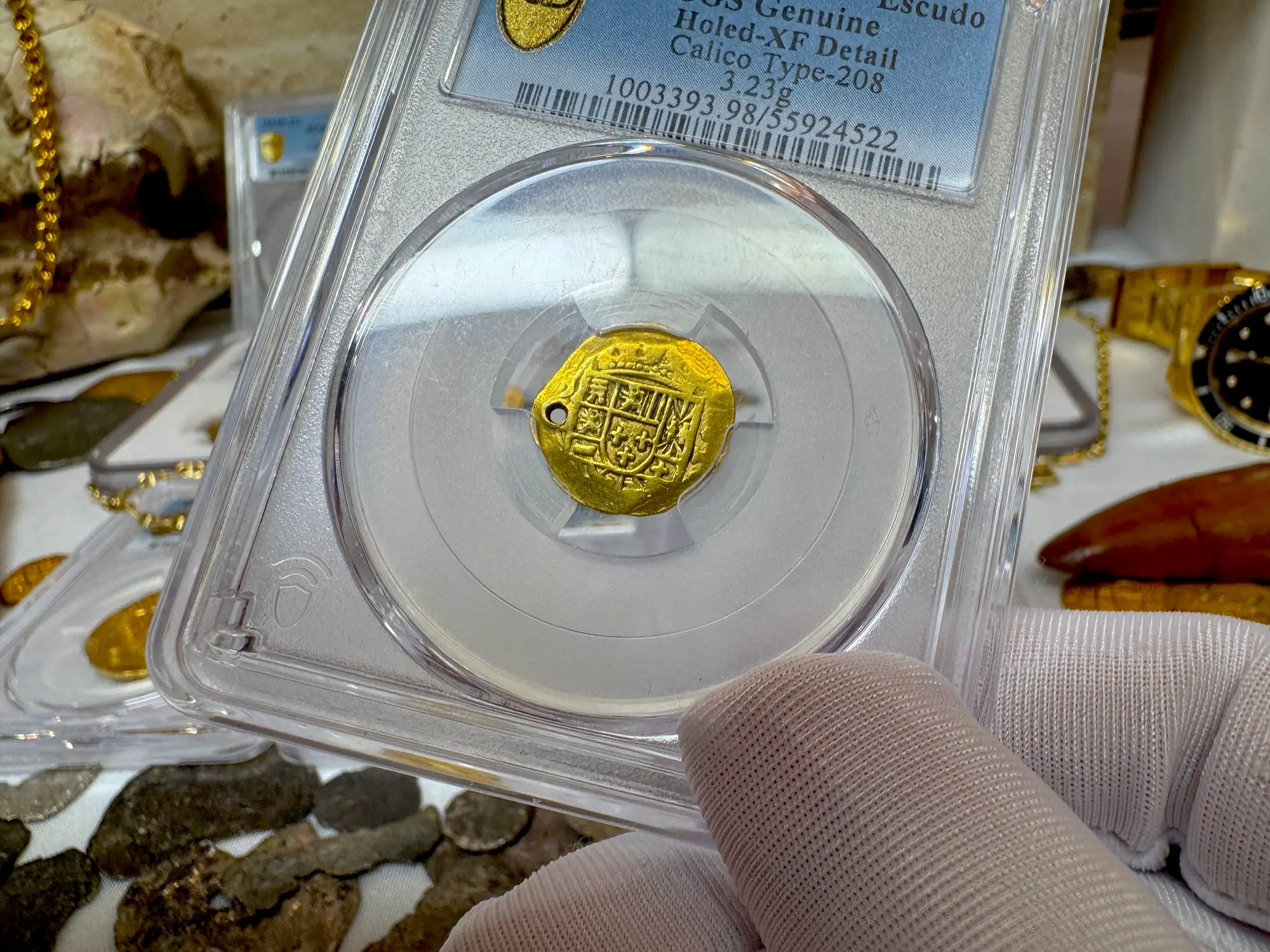 Mexico 1 Escudo 1715-28 "Perfect Pendant Piece" PCGS 31