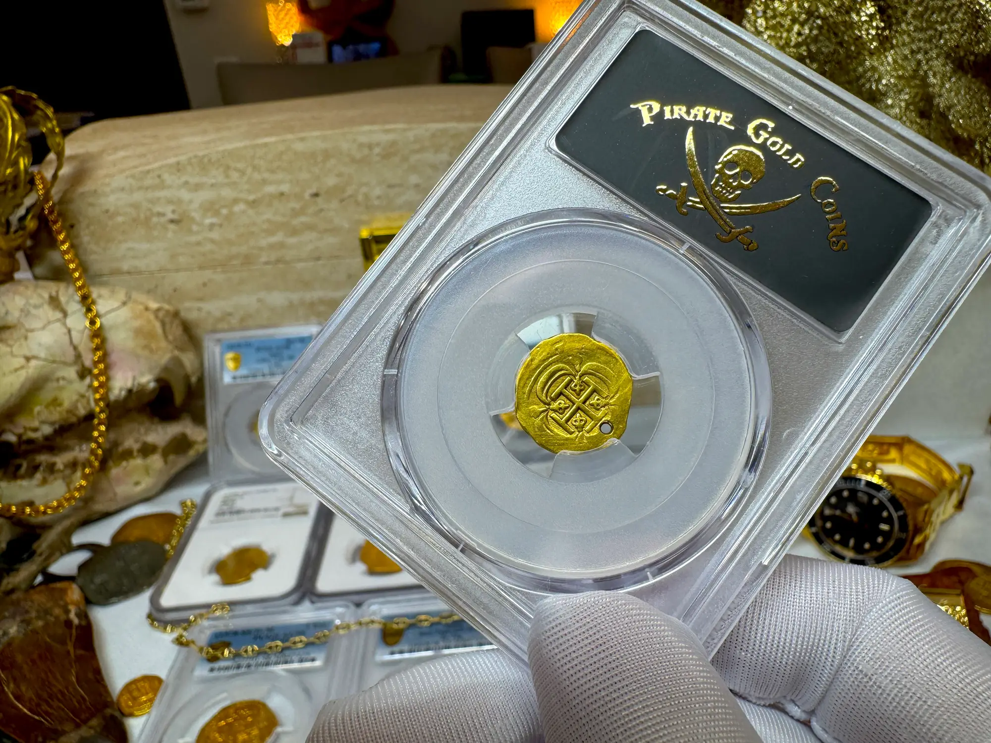 Mexico 1 Escudo 1715-28 "Perfect Pendant Piece" PCGS 10