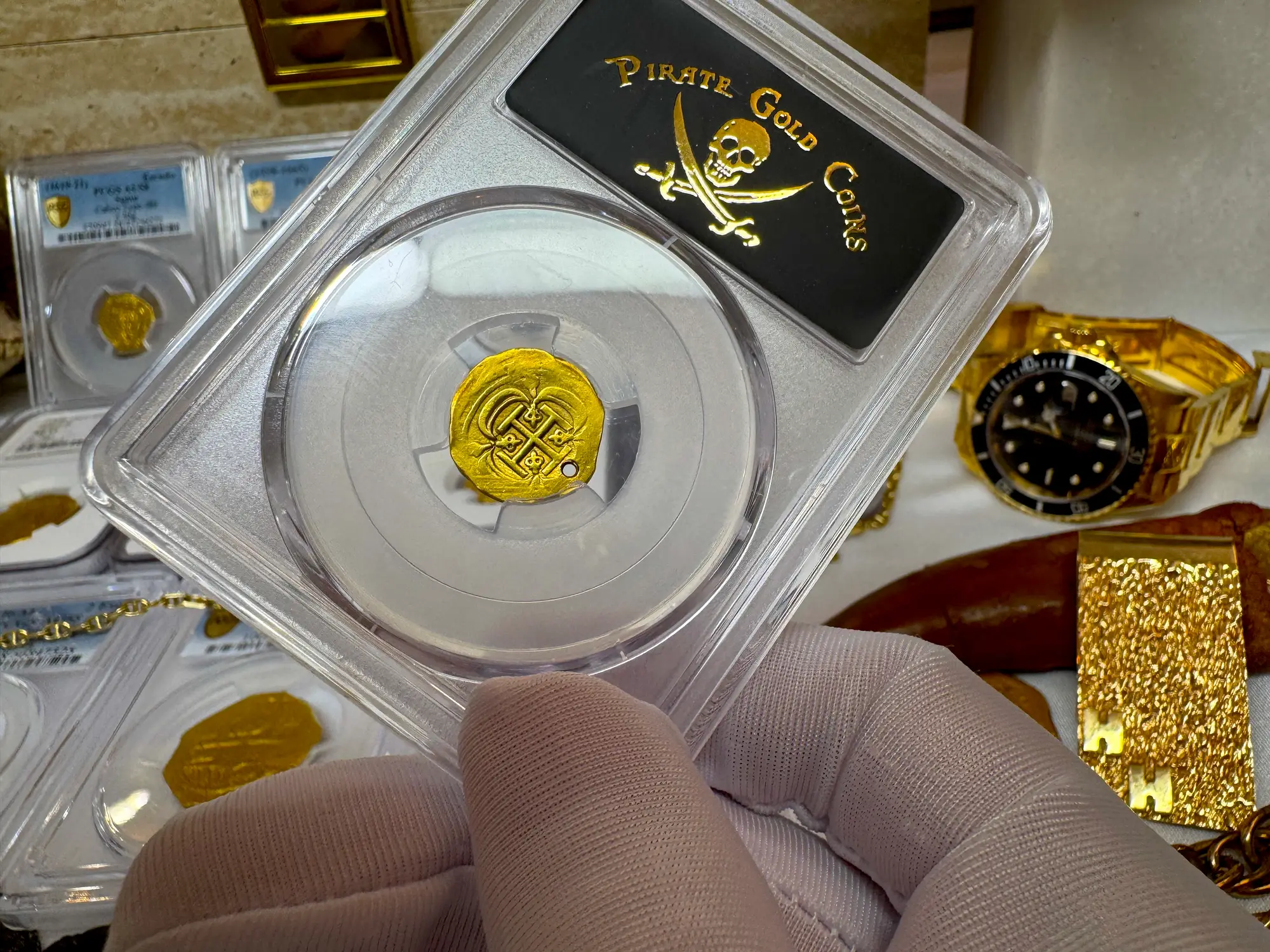 Mexico 1 Escudo 1715-28 "Perfect Pendant Piece" PCGS 24