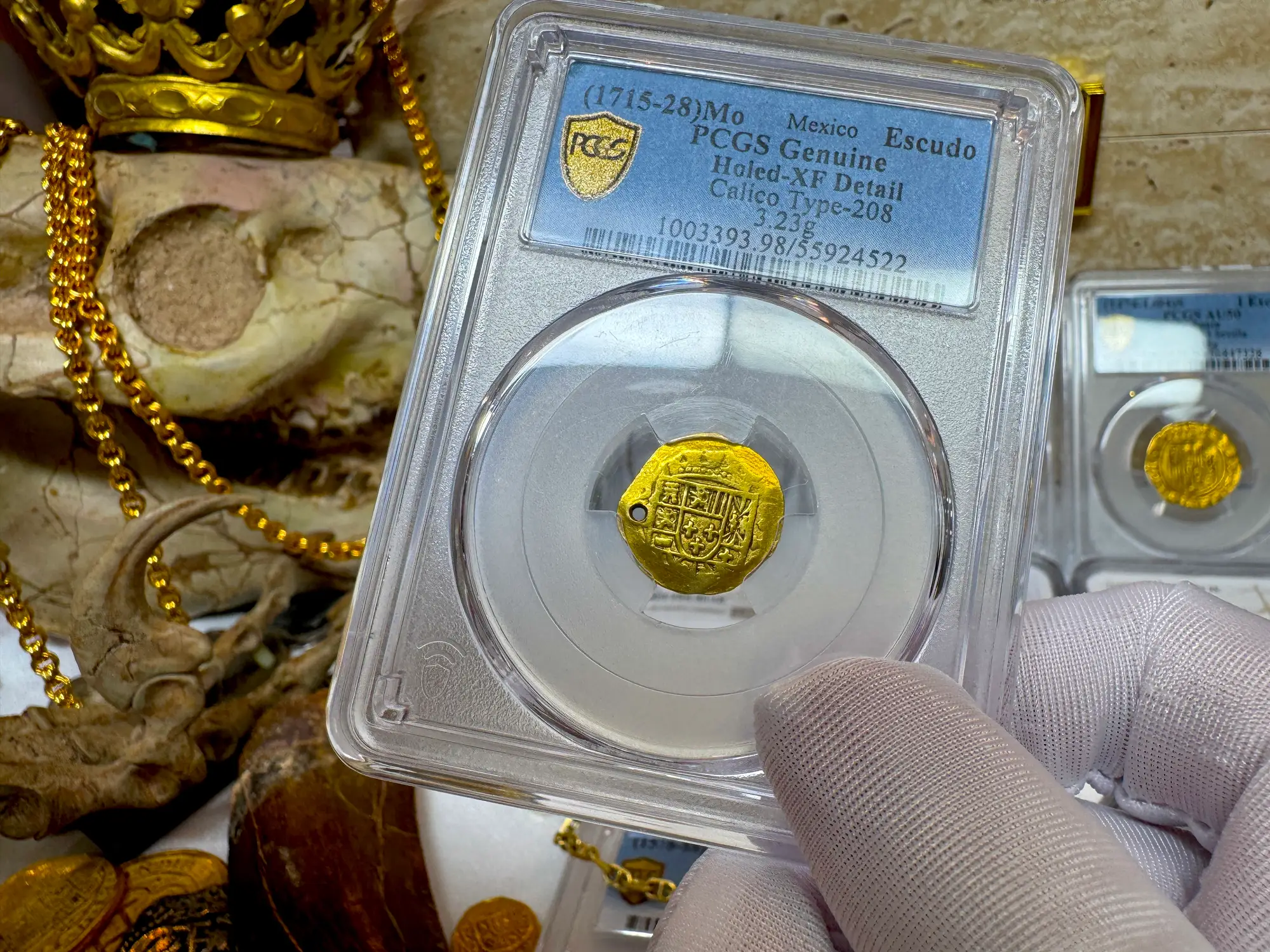 Mexico 1 Escudo 1715-28 "Perfect Pendant Piece" PCGS 2