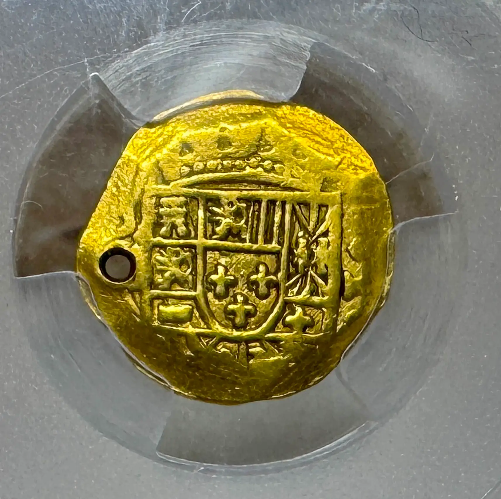 Mexico 1 Escudo 1715-28 "Perfect Pendant Piece" PCGS