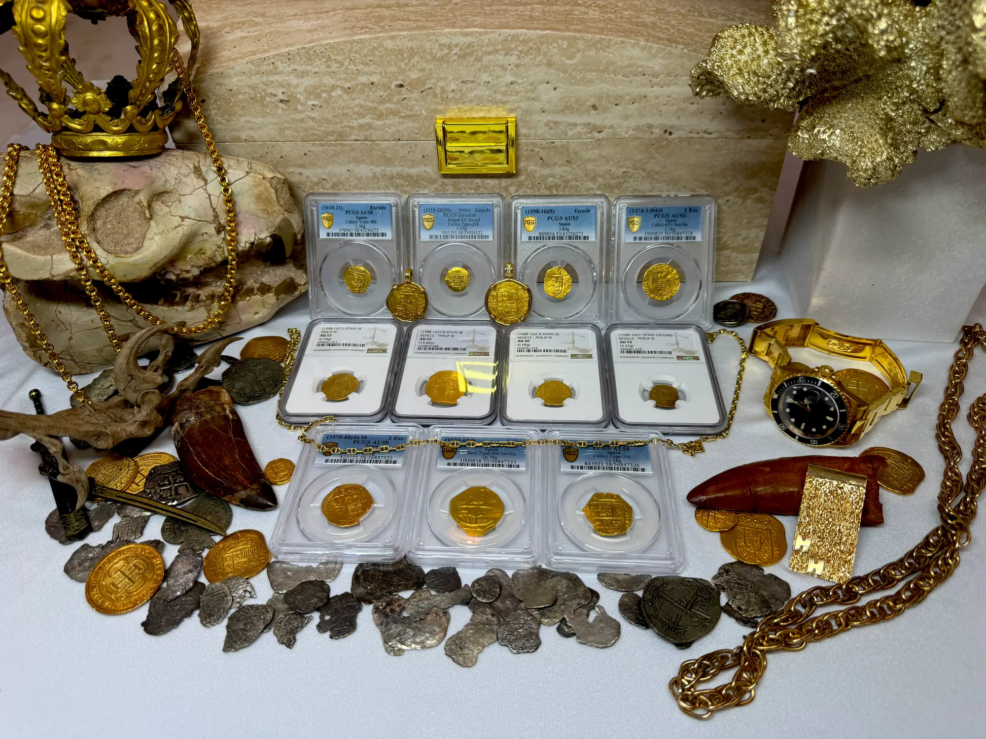 Mexico 1 Escudo 1715-28 "Perfect Pendant Piece" PCGS 26