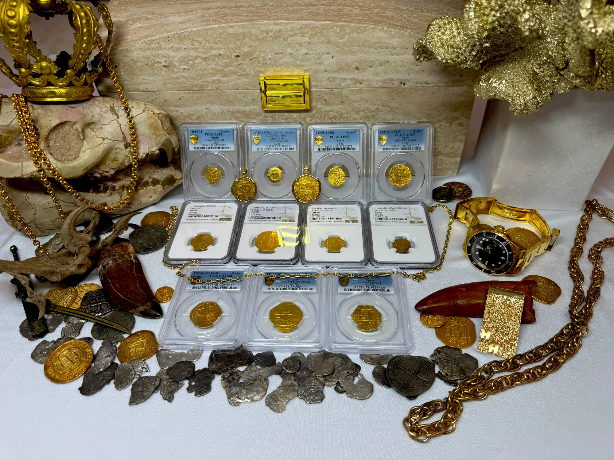 Mexico 1 Escudo 1715-28 "Perfect Pendant Piece" PCGS 27