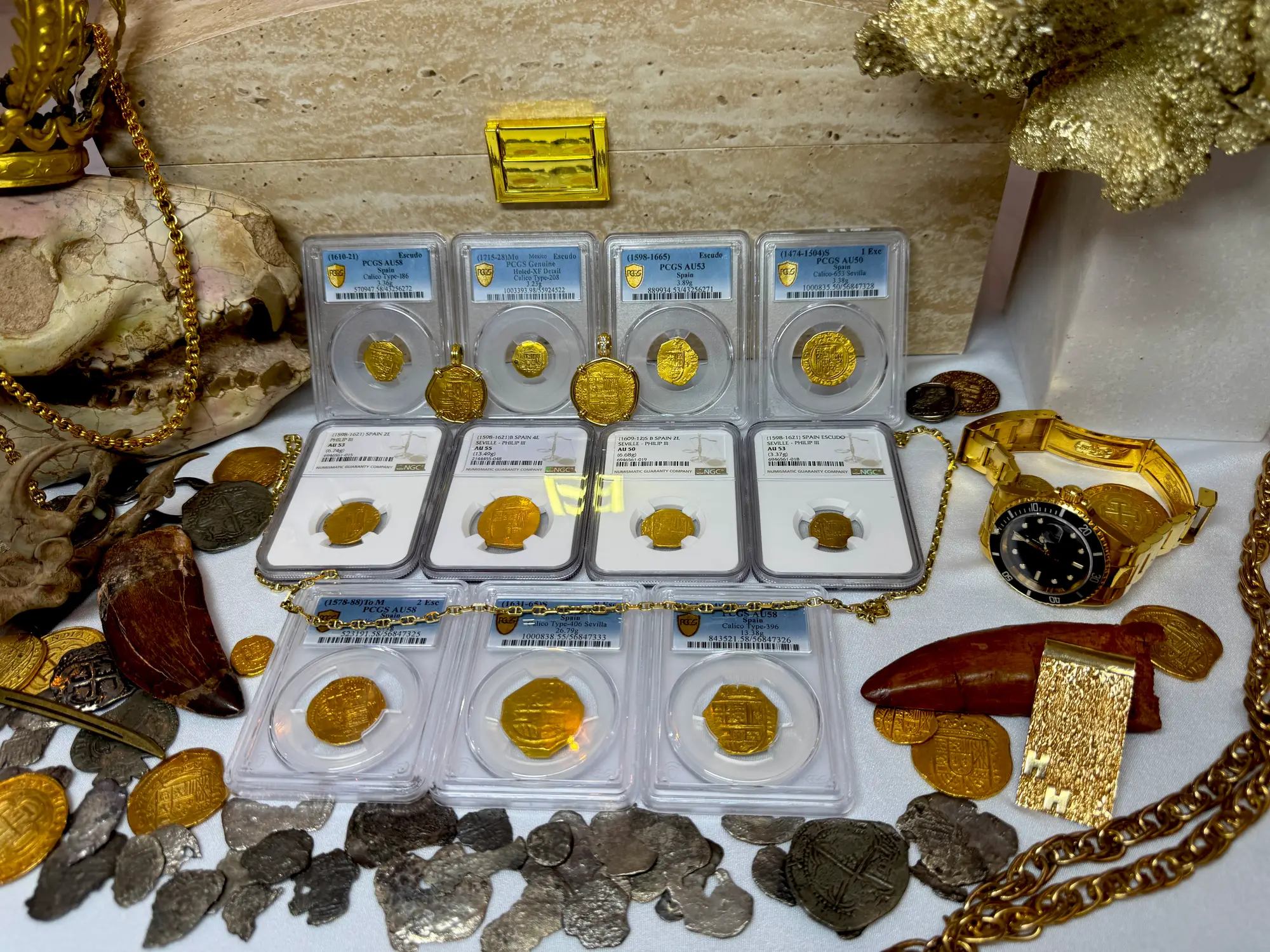 Mexico 1 Escudo 1715-28 "Perfect Pendant Piece" PCGS 15