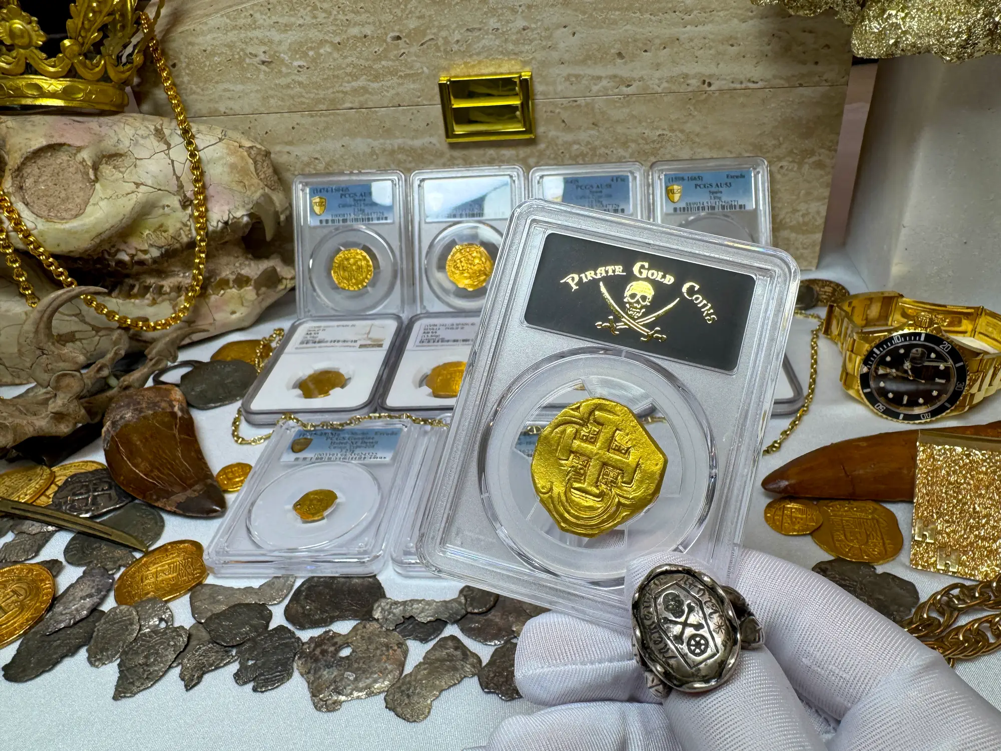 Spain 8 Escudos 1631-65 "Brute Style" PCGS 55 29