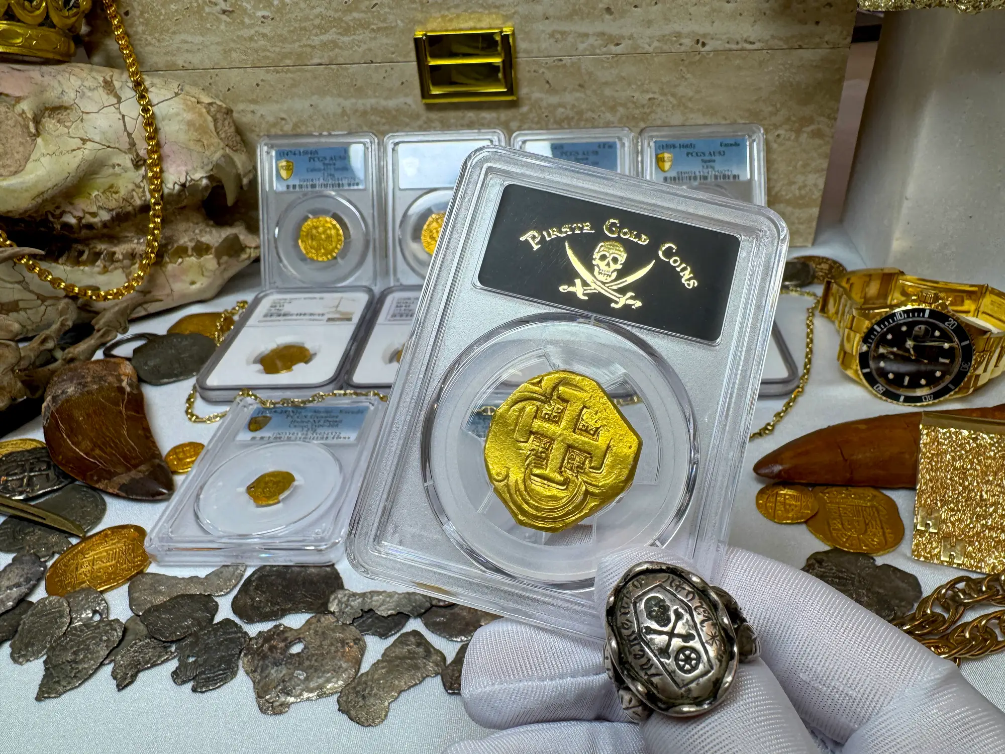 Spain 8 Escudos 1631-65 "Brute Style" PCGS 55 30