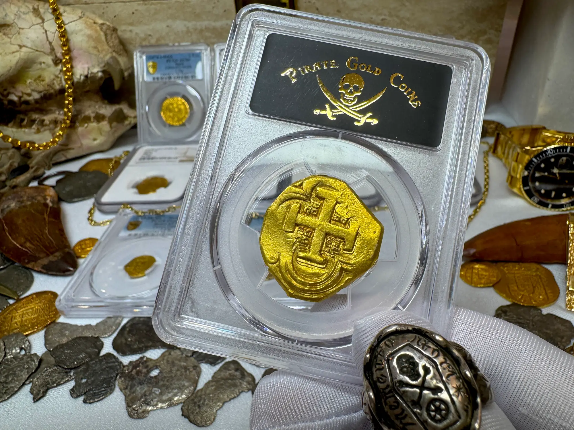 Spain 8 Escudos 1631-65 "Brute Style" PCGS 55 2