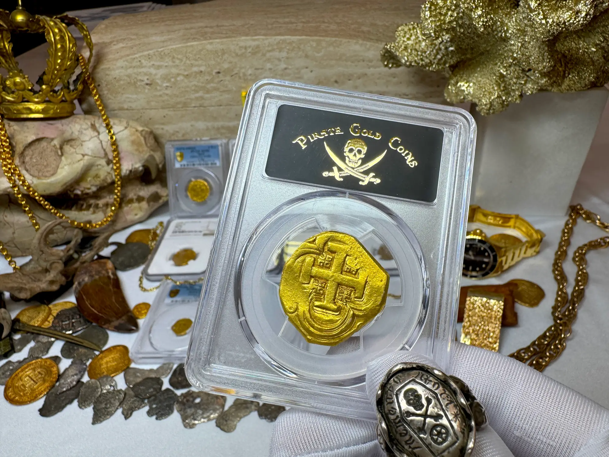 Spain 8 Escudos 1631-65 "Brute Style" PCGS 55 32