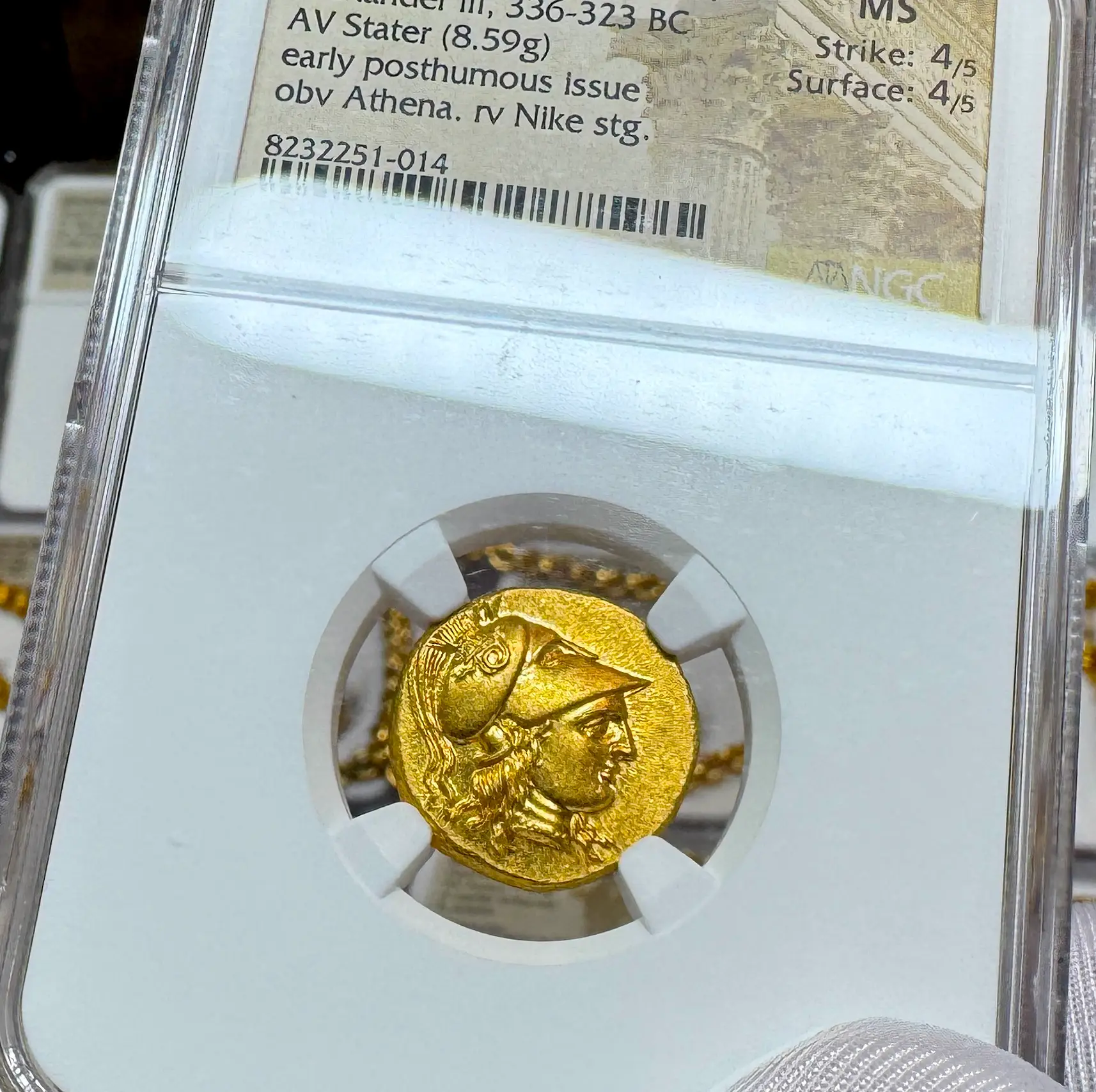 Kingdom of Macedon "Alexander the Great" Stater NGC MS 4x4