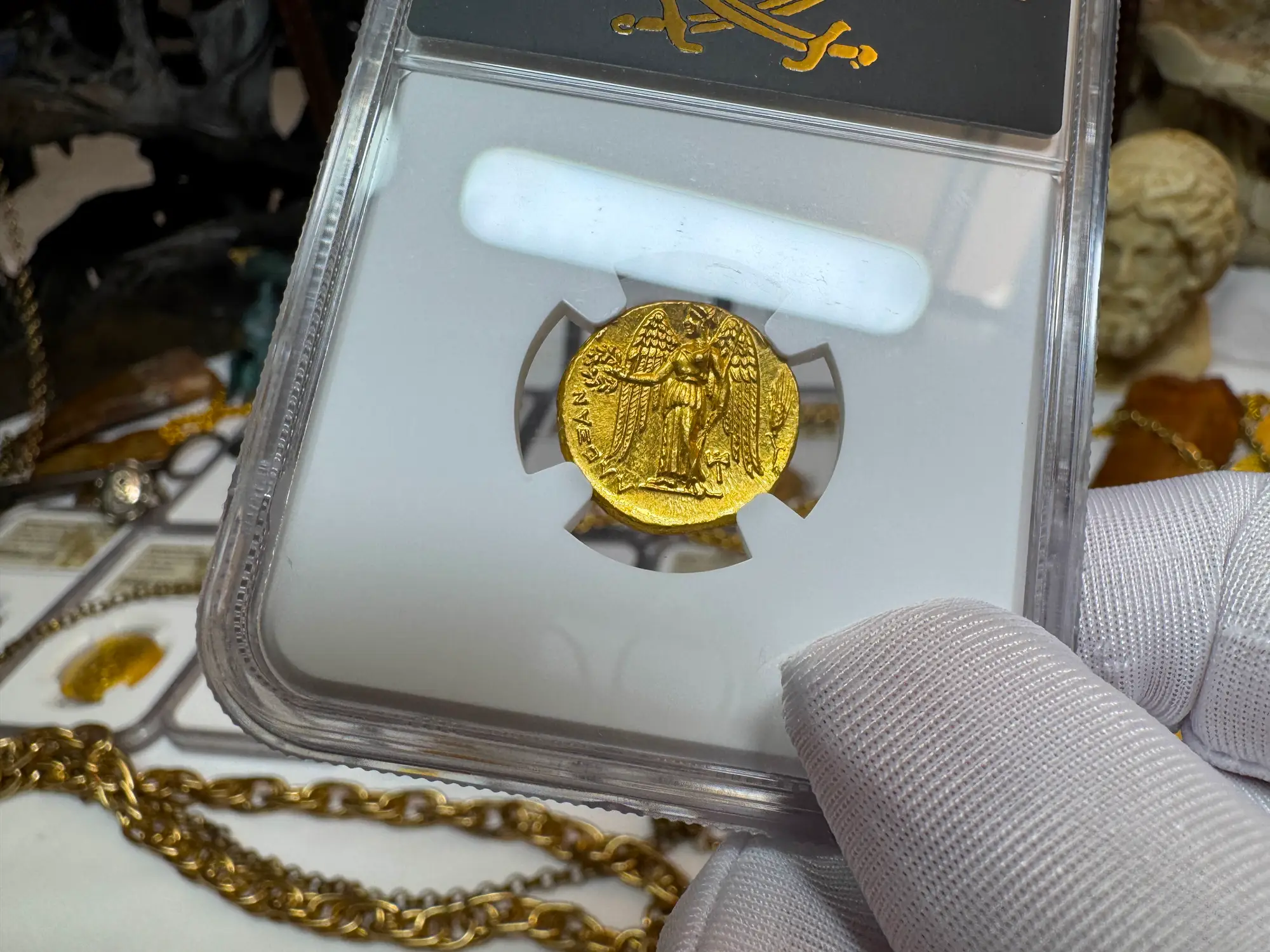 Kingdom of Macedon "Alexander the Great" Stater NGC MS 4x4 7