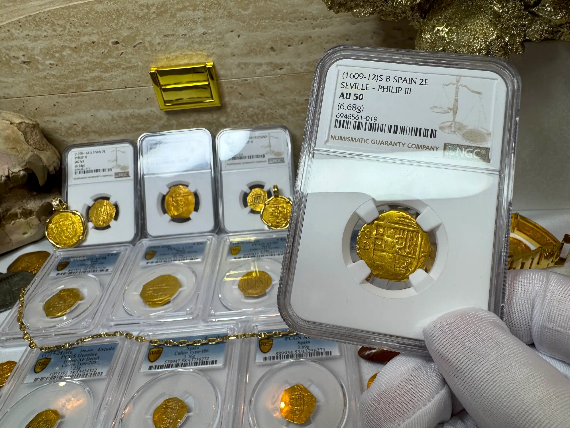 Spain 2 Escudos 1609-12 "Philip III" NGC 50 12