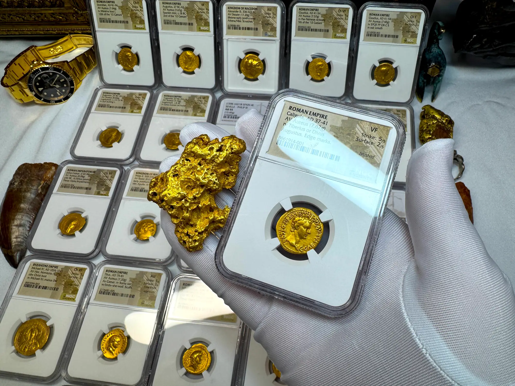 Roman Empire "Caligula" 37-41AD NGC VF 5x2 "Young Caesar" 6