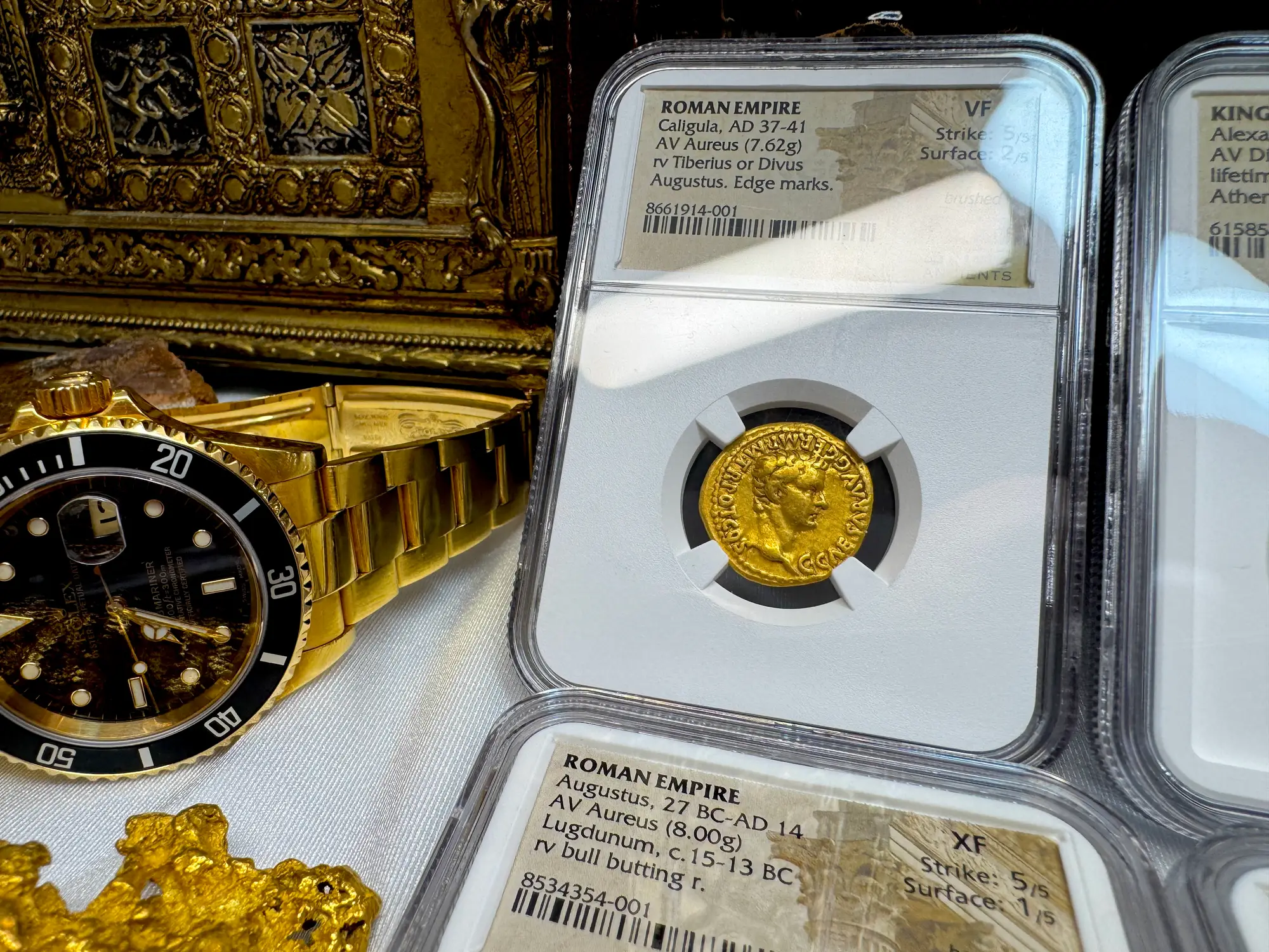 Roman Empire "Caligula" 37-41AD NGC VF 5x2 "Young Caesar" 18