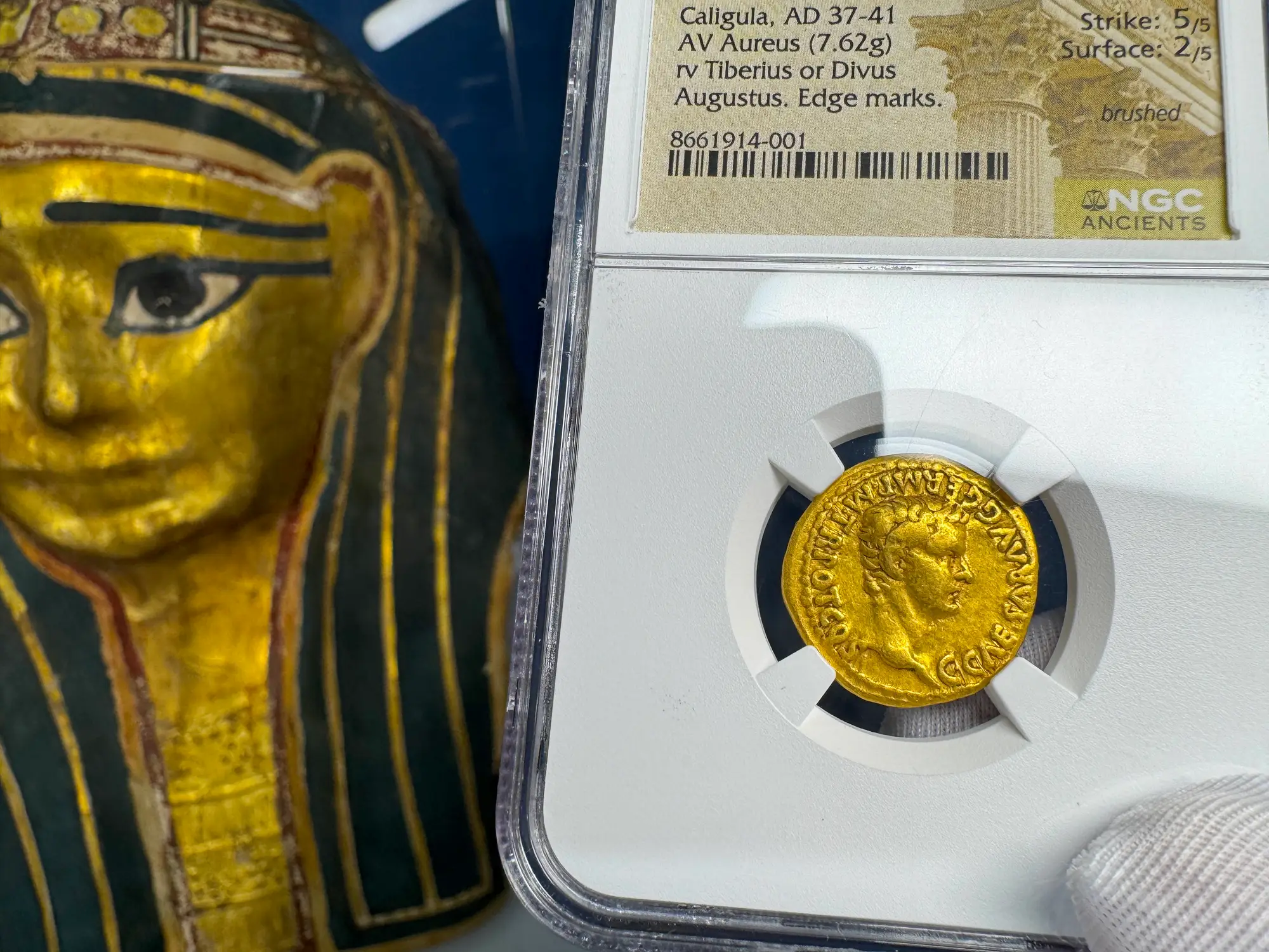 Roman Empire "Caligula" 37-41AD NGC VF 5x2 "Young Caesar" 20