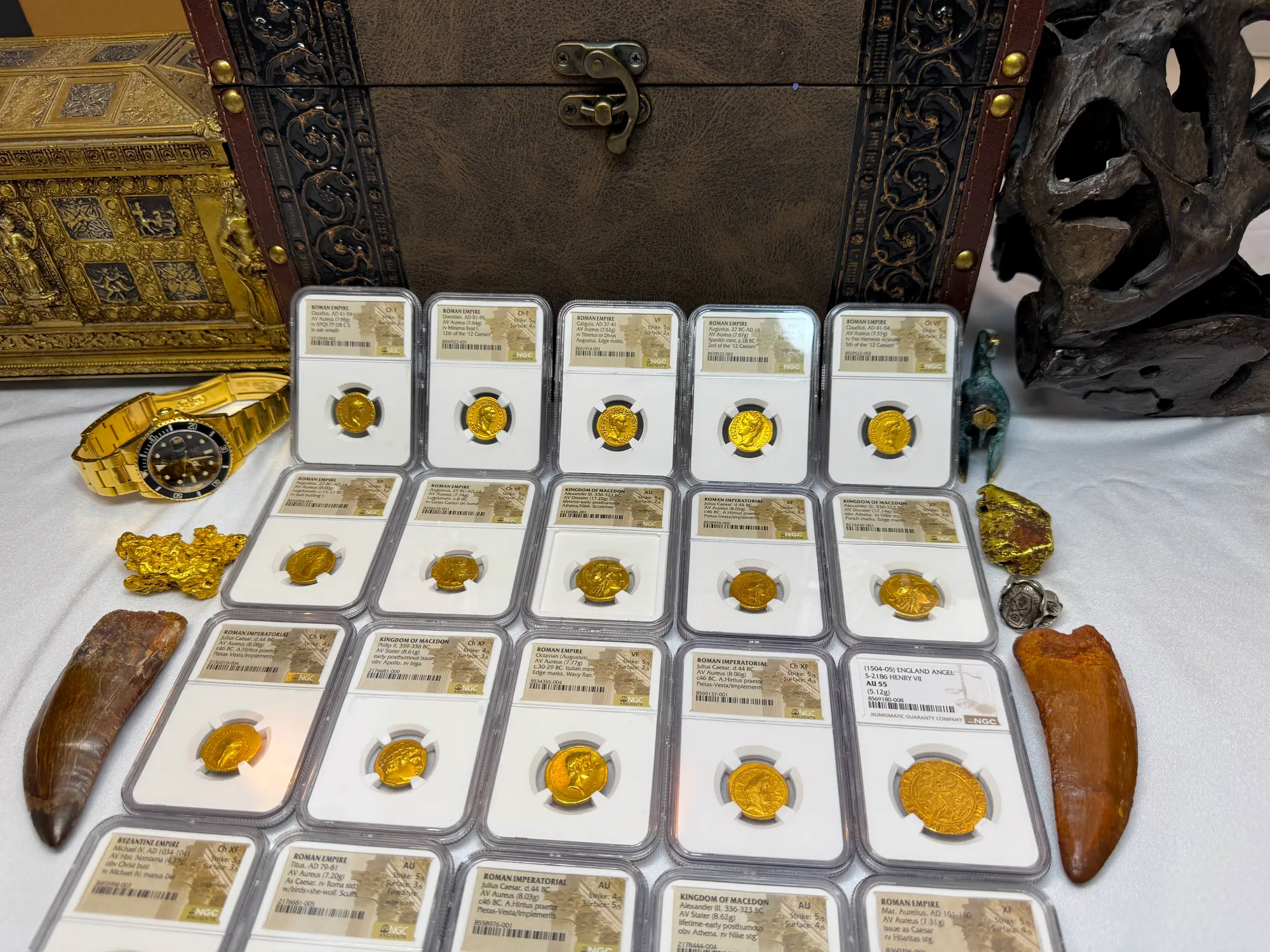 Roman Empire "Caligula" 37-41AD NGC VF 5x2 "Young Caesar" 36