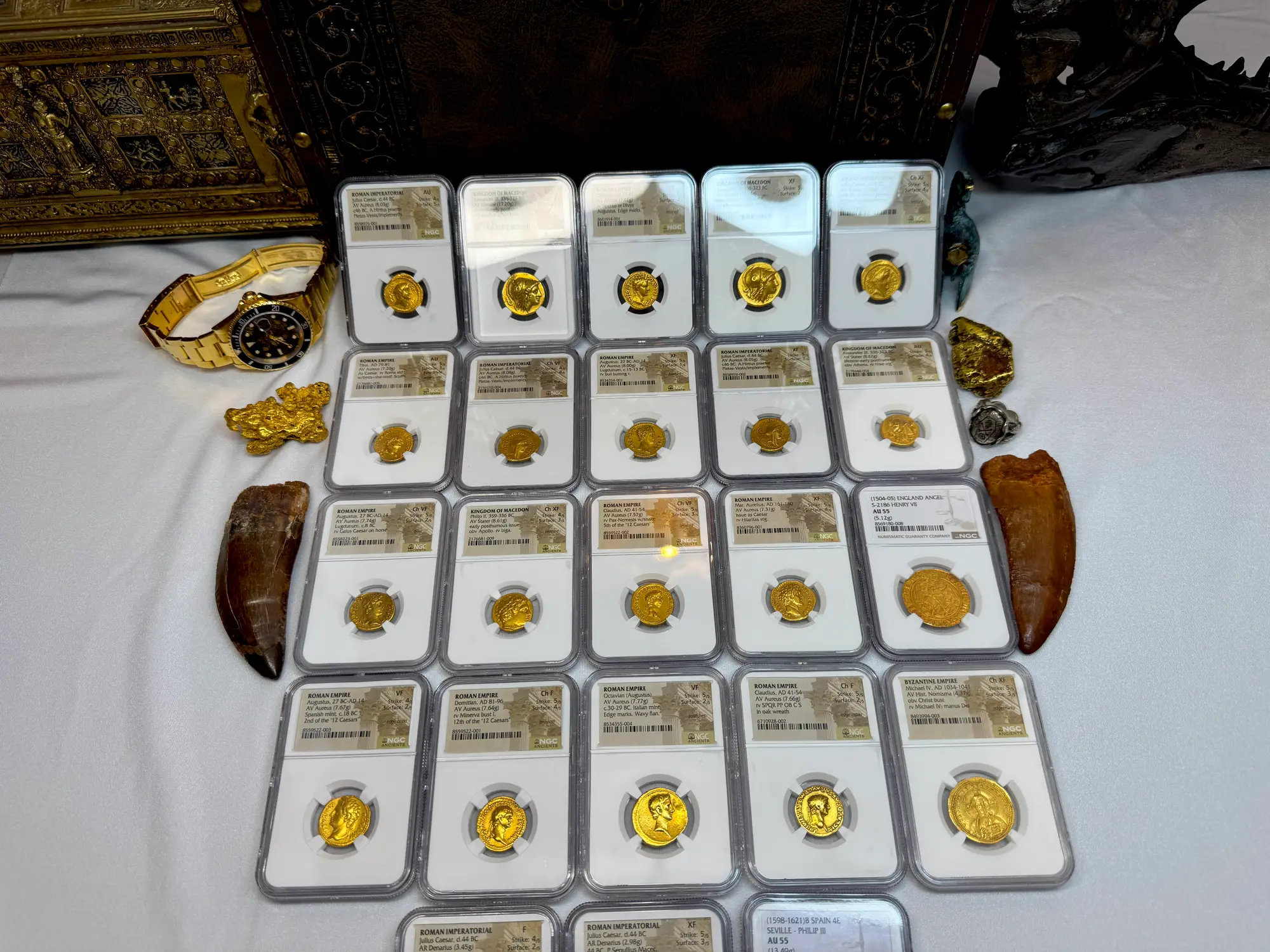 Roman Empire "Caligula" 37-41AD NGC VF 5x2 "Young Caesar" 38