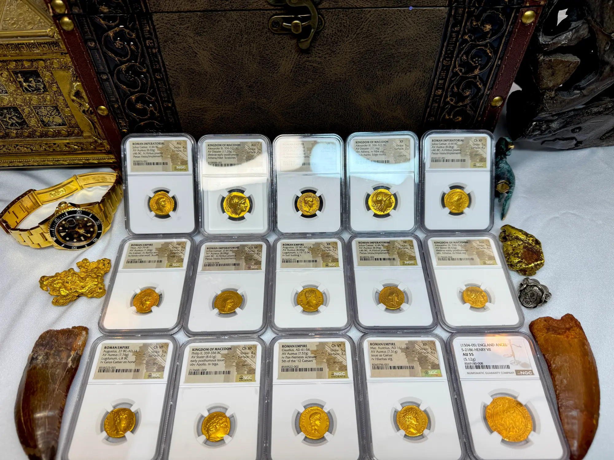 Roman Empire "Caligula" 37-41AD NGC VF 5x2 "Young Caesar" 40