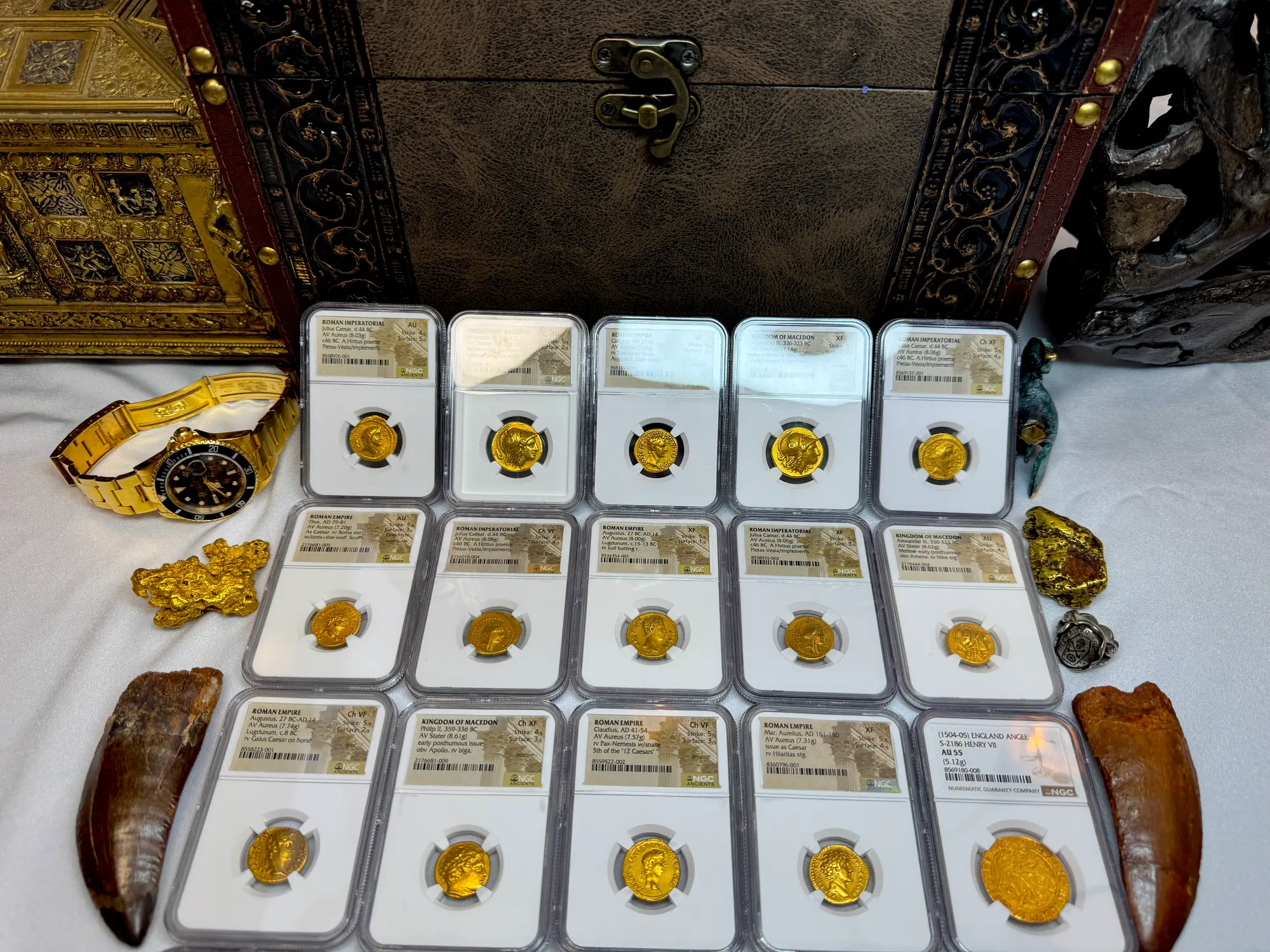 Roman Empire "Caligula" 37-41AD NGC VF 5x2 "Young Caesar" 42