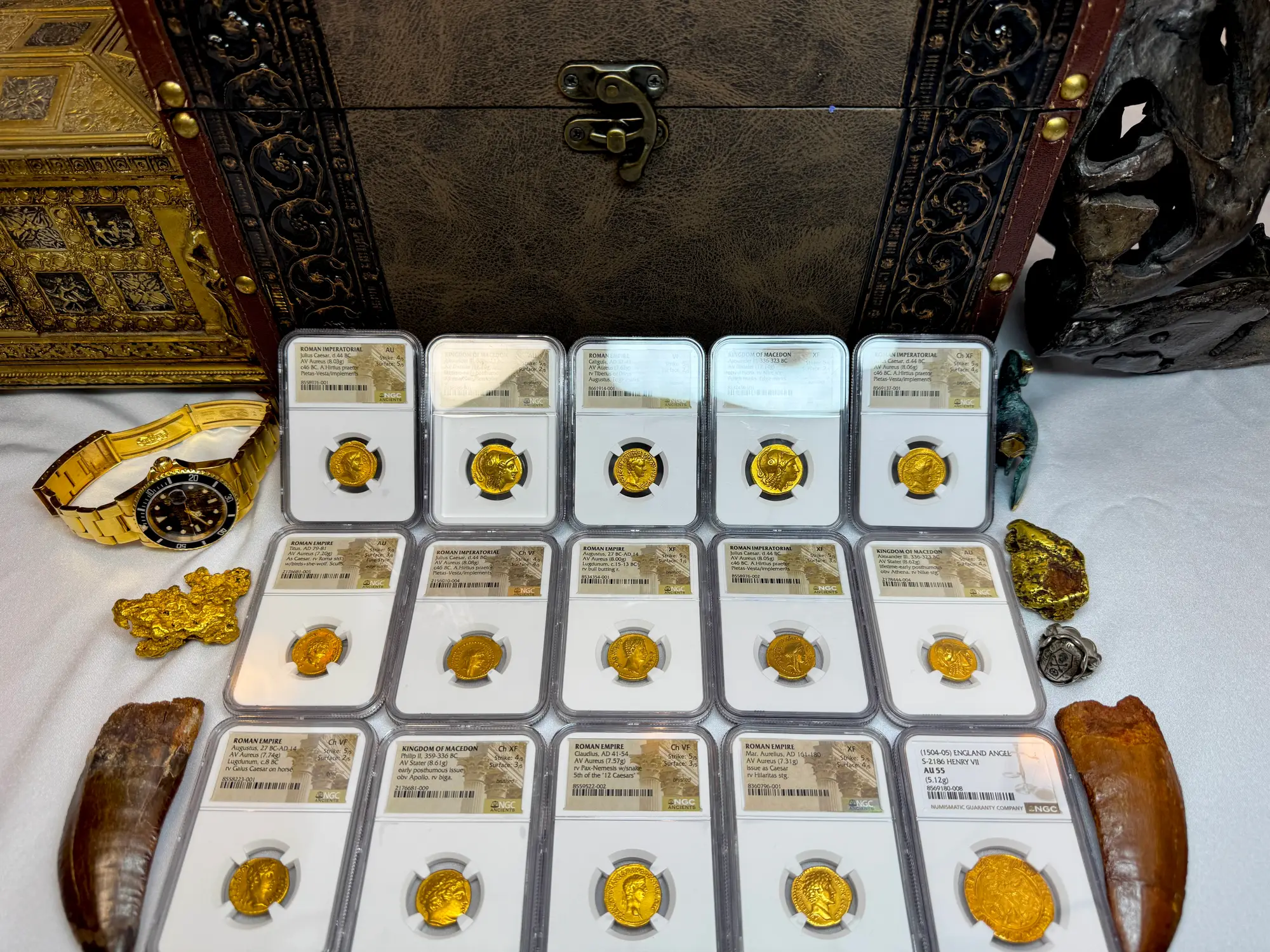 Roman Empire "Caligula" 37-41AD NGC VF 5x2 "Young Caesar" 43