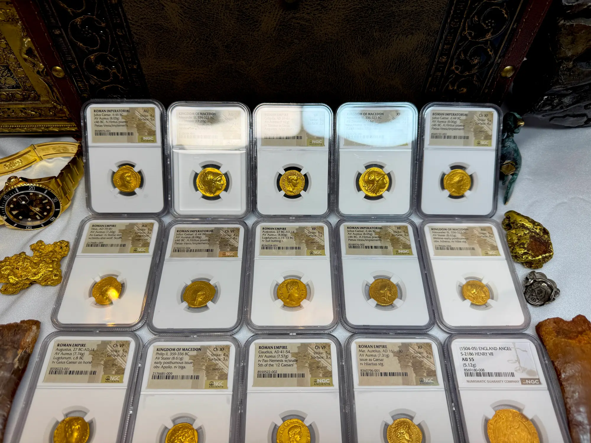 Roman Empire "Caligula" 37-41AD NGC VF 5x2 "Young Caesar" 44