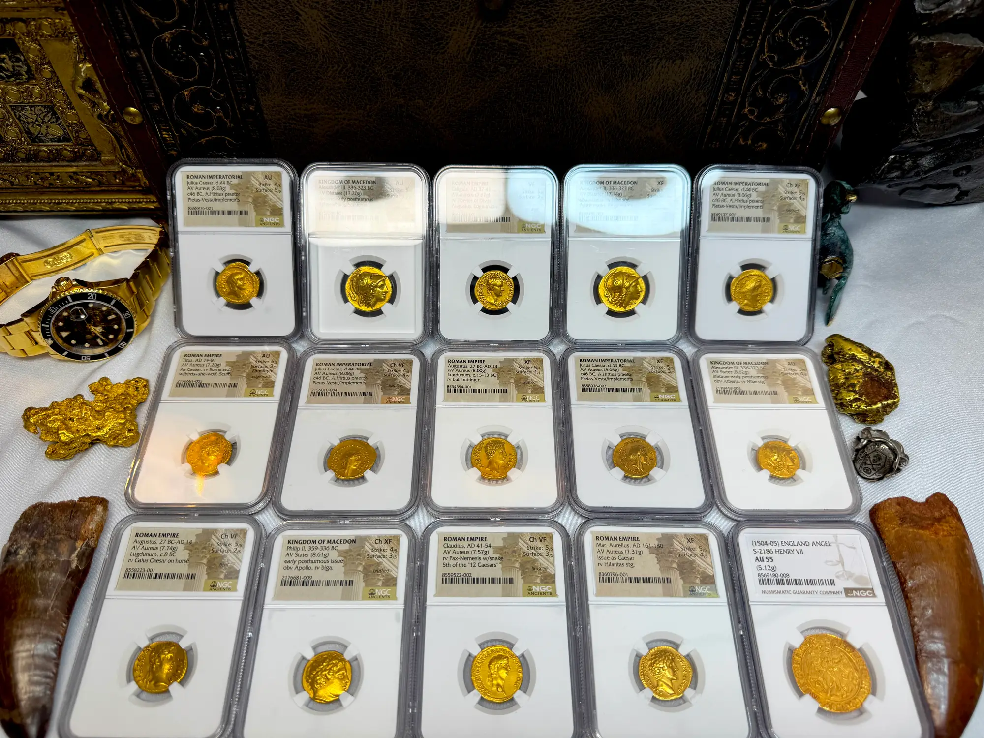 Roman Empire "Caligula" 37-41AD NGC VF 5x2 "Young Caesar" 45