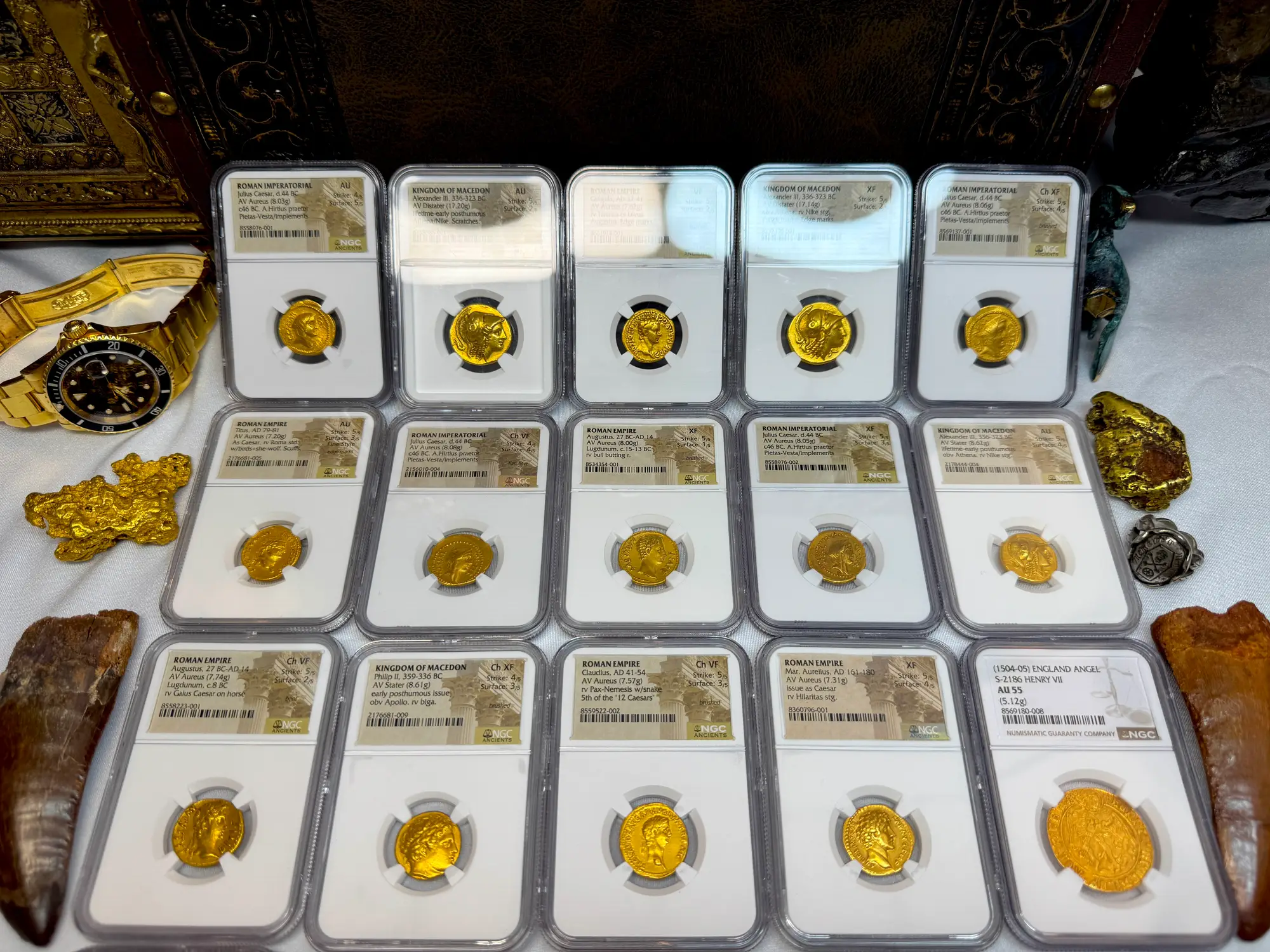 Roman Empire "Caligula" 37-41AD NGC VF 5x2 "Young Caesar" 46