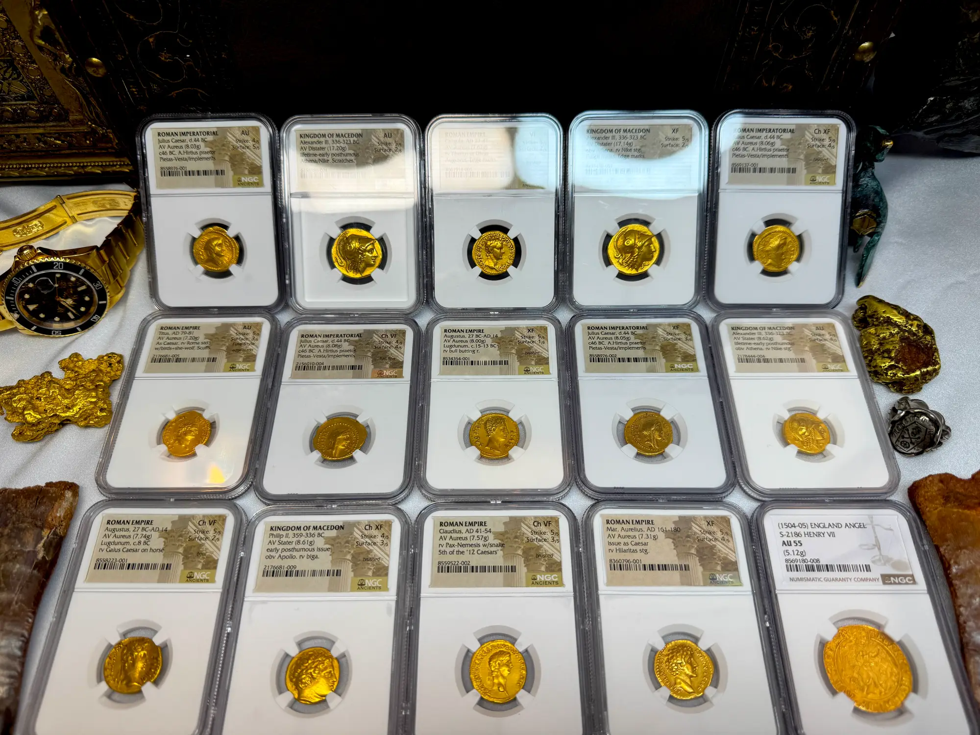 Roman Empire "Caligula" 37-41AD NGC VF 5x2 "Young Caesar" 47