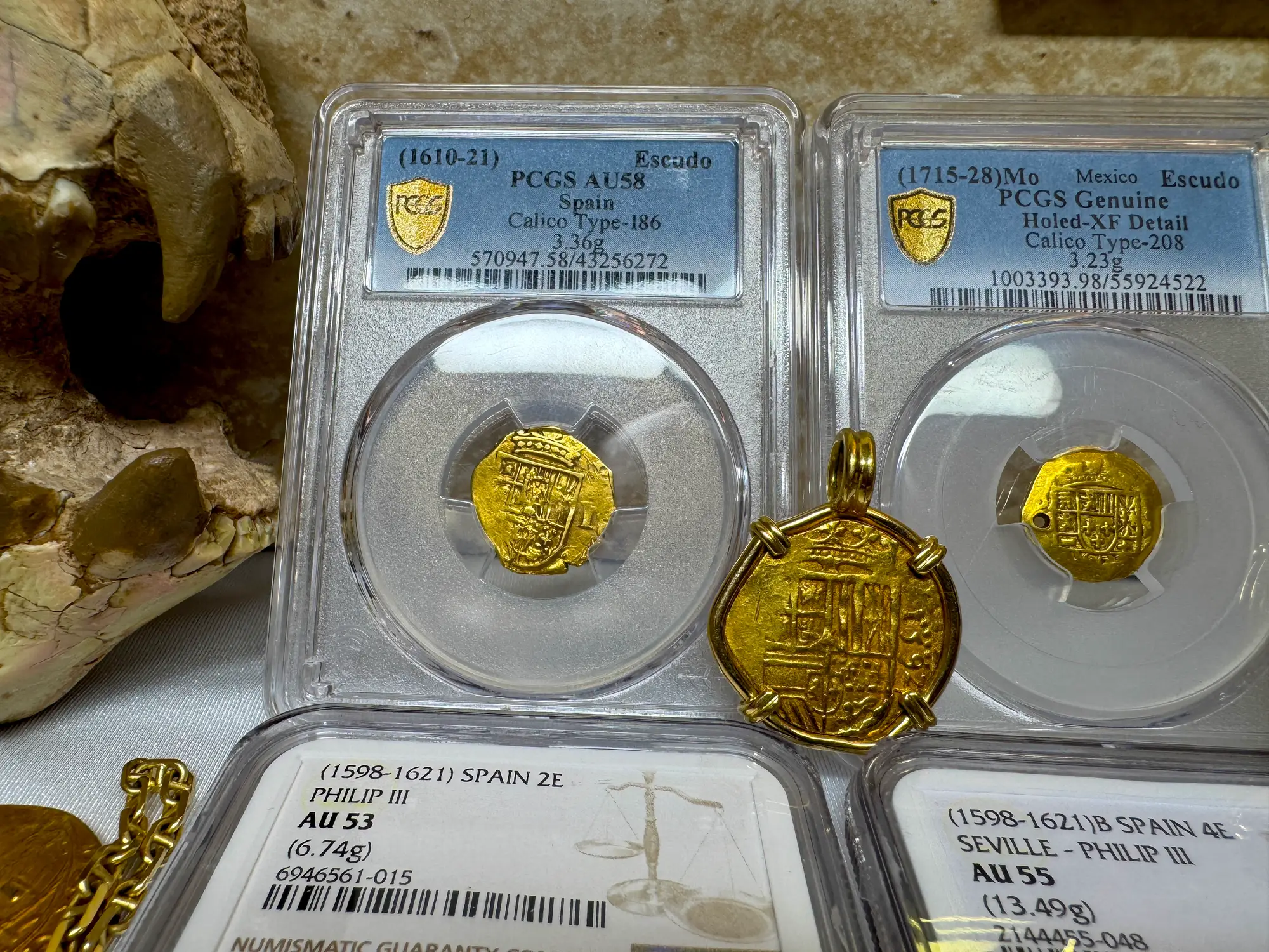 Spain 1 Escudo 1610-21 "Philip III" PCGS 58 4