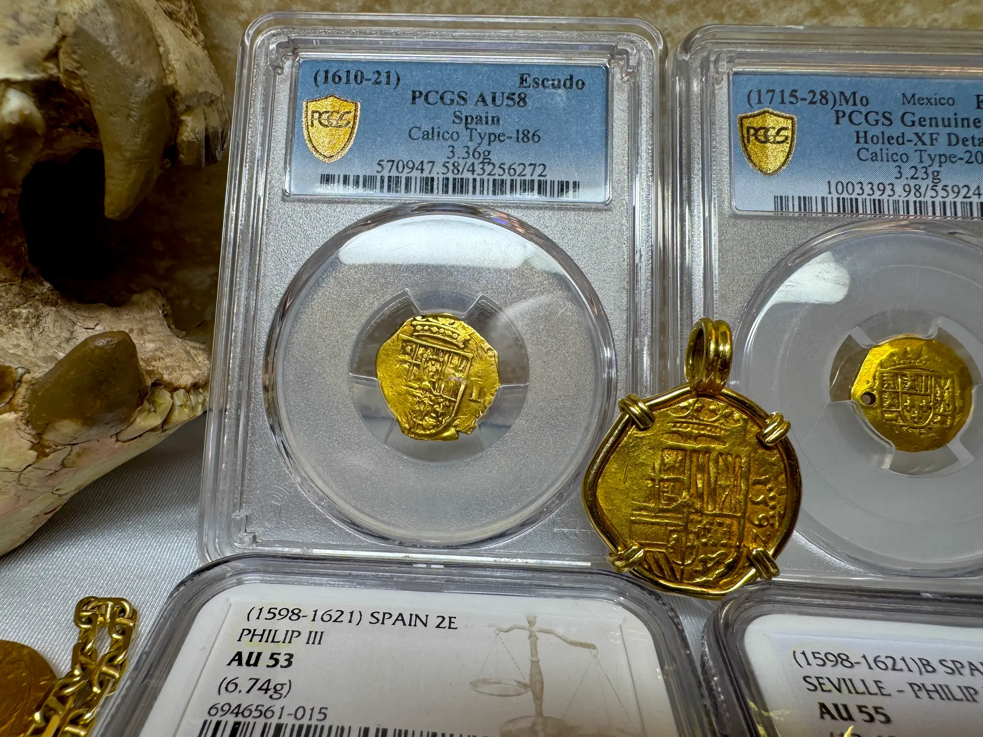 Spain 1 Escudo 1610-21 "Philip III" PCGS 58 13