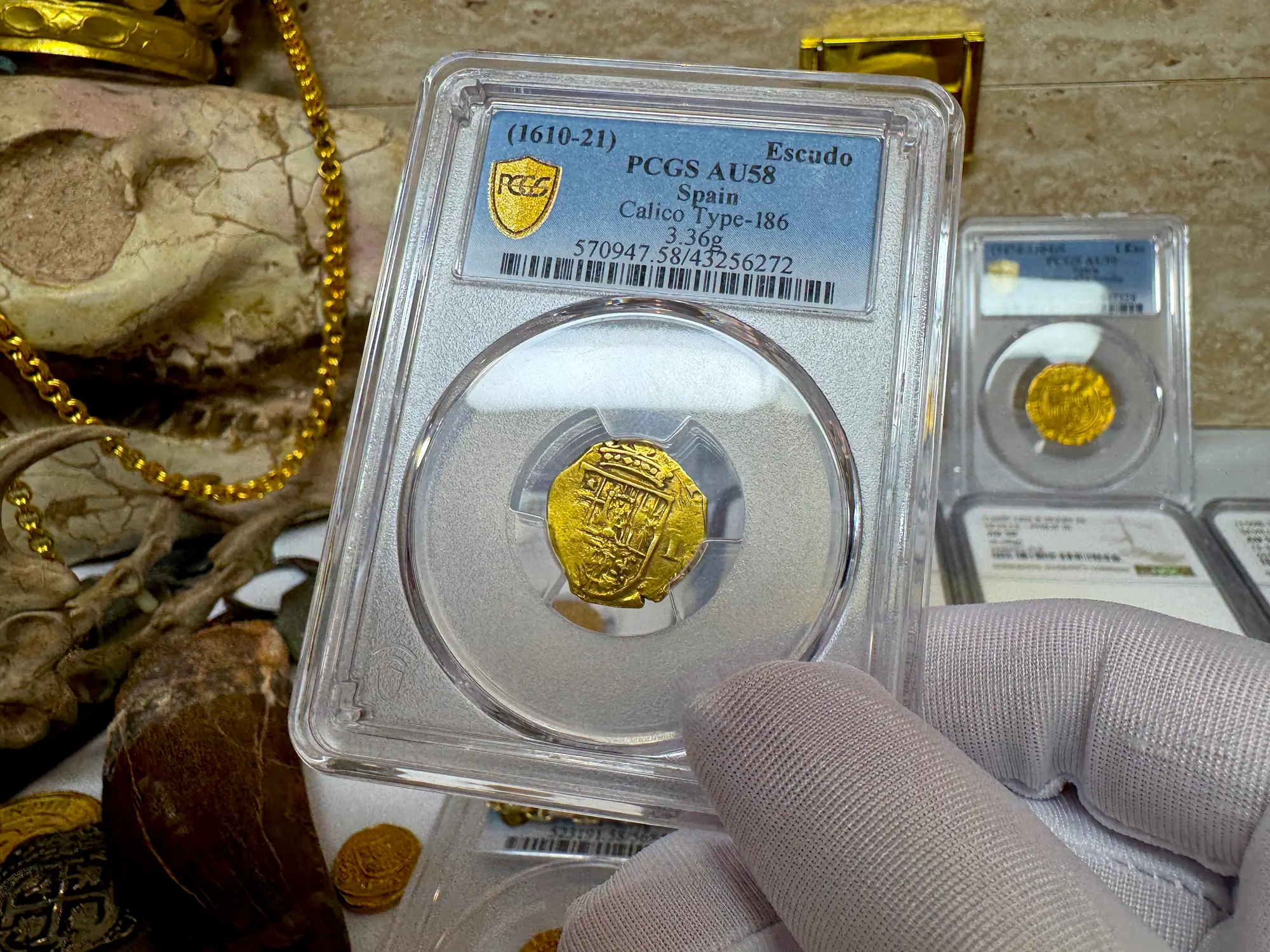 Spain 1 Escudo 1610-21 "Philip III" PCGS 58 14