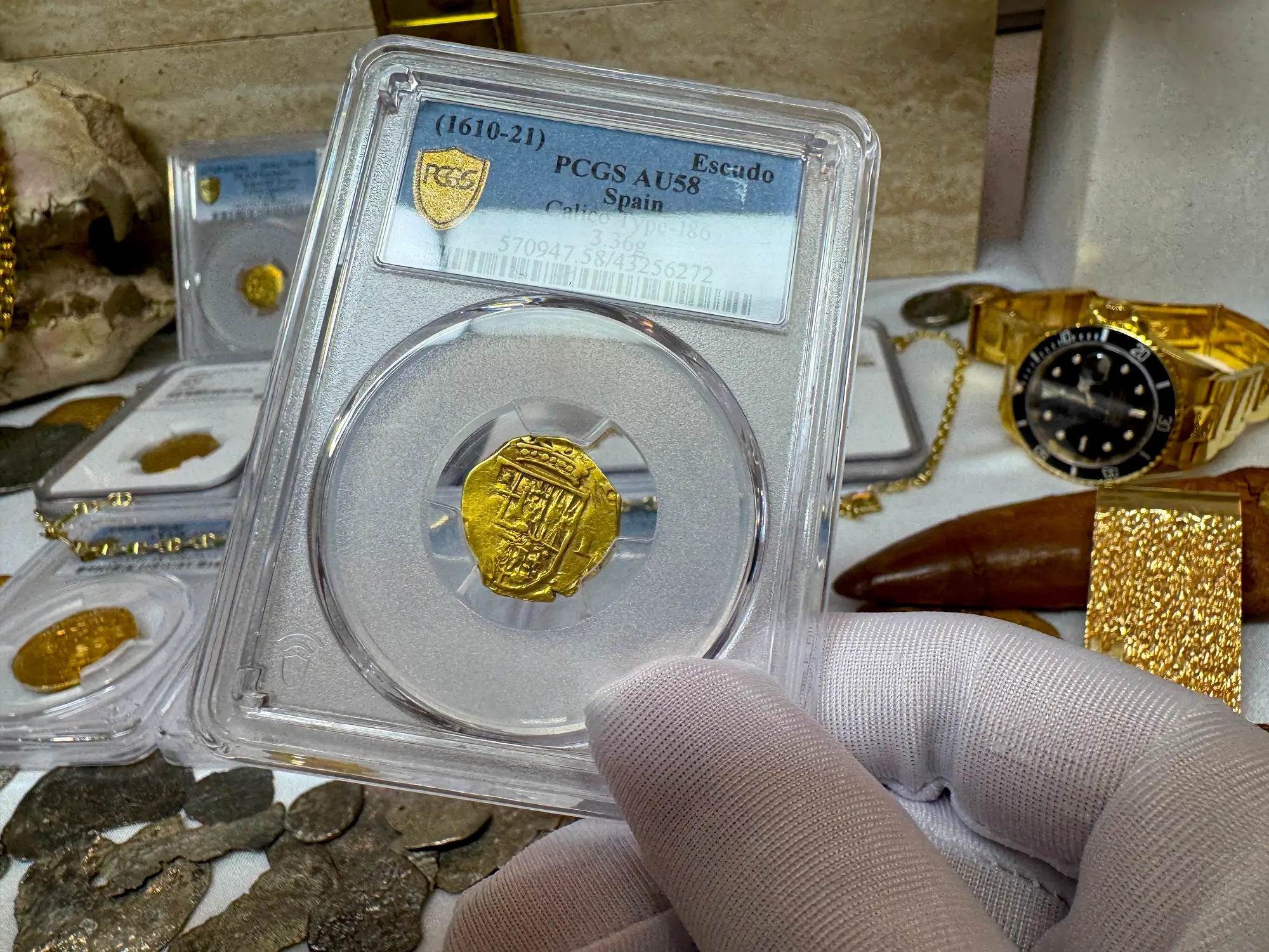 Spain 1 Escudo 1610-21 "Philip III" PCGS 58 15