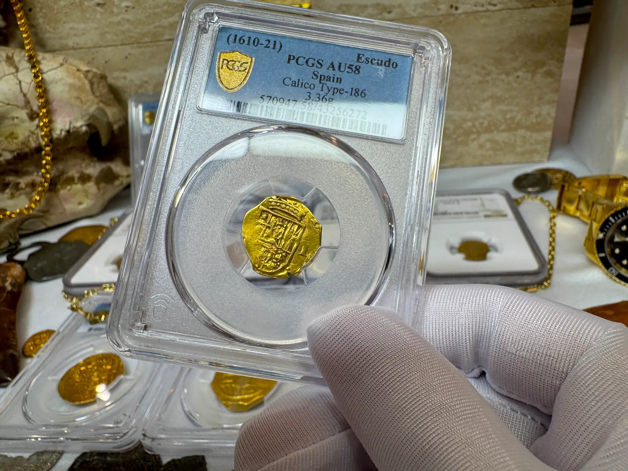 Spain 1 Escudo 1610-21 "Philip III" PCGS 58 17