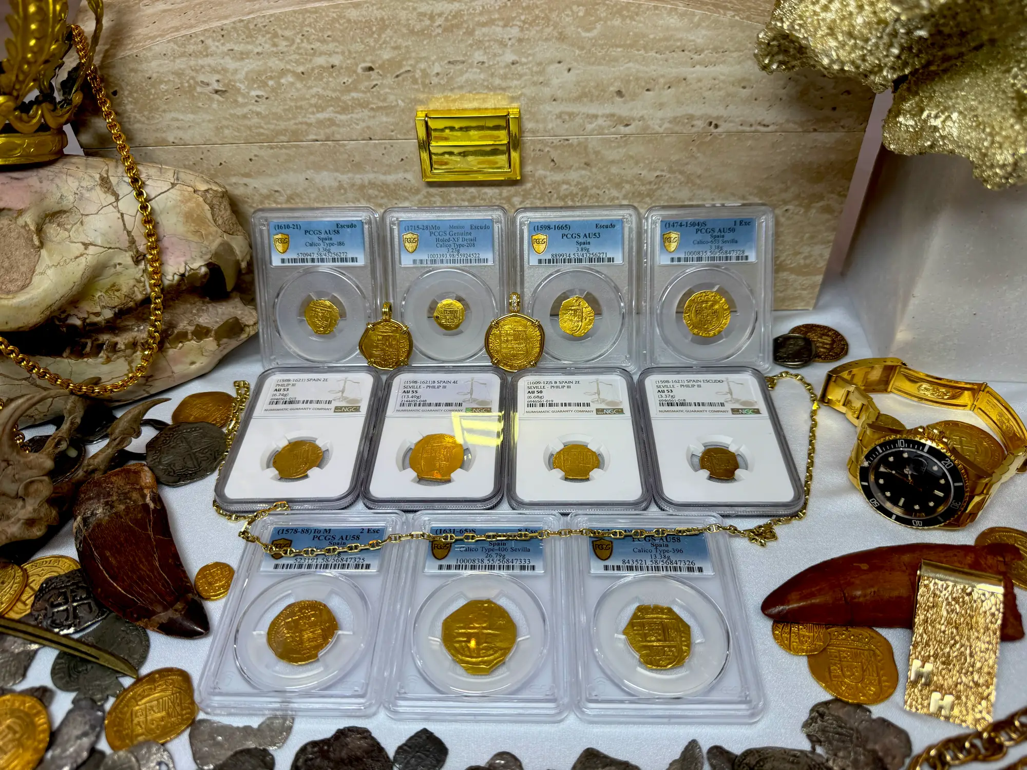 Spain 1 Escudo 1610-21 "Philip III" PCGS 58 11