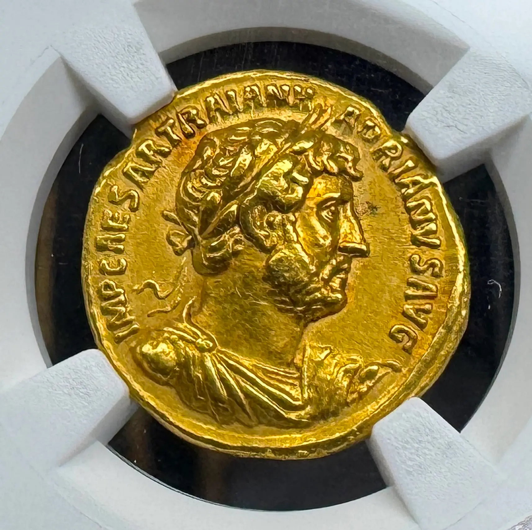Roman Empire "Hadrian" Aureus NGC XF 5x4