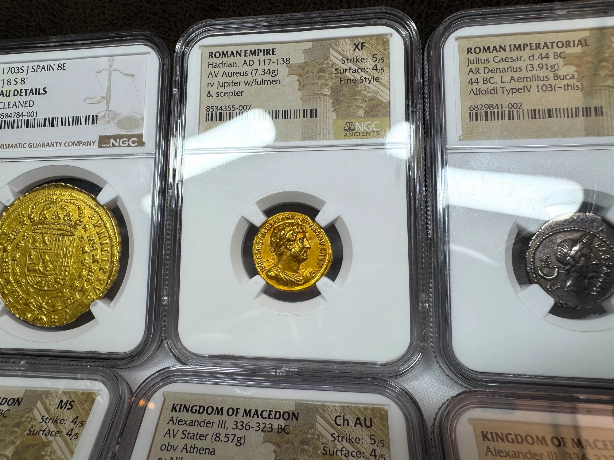 Roman Empire "Hadrian" Aureus NGC XF 5x4 2