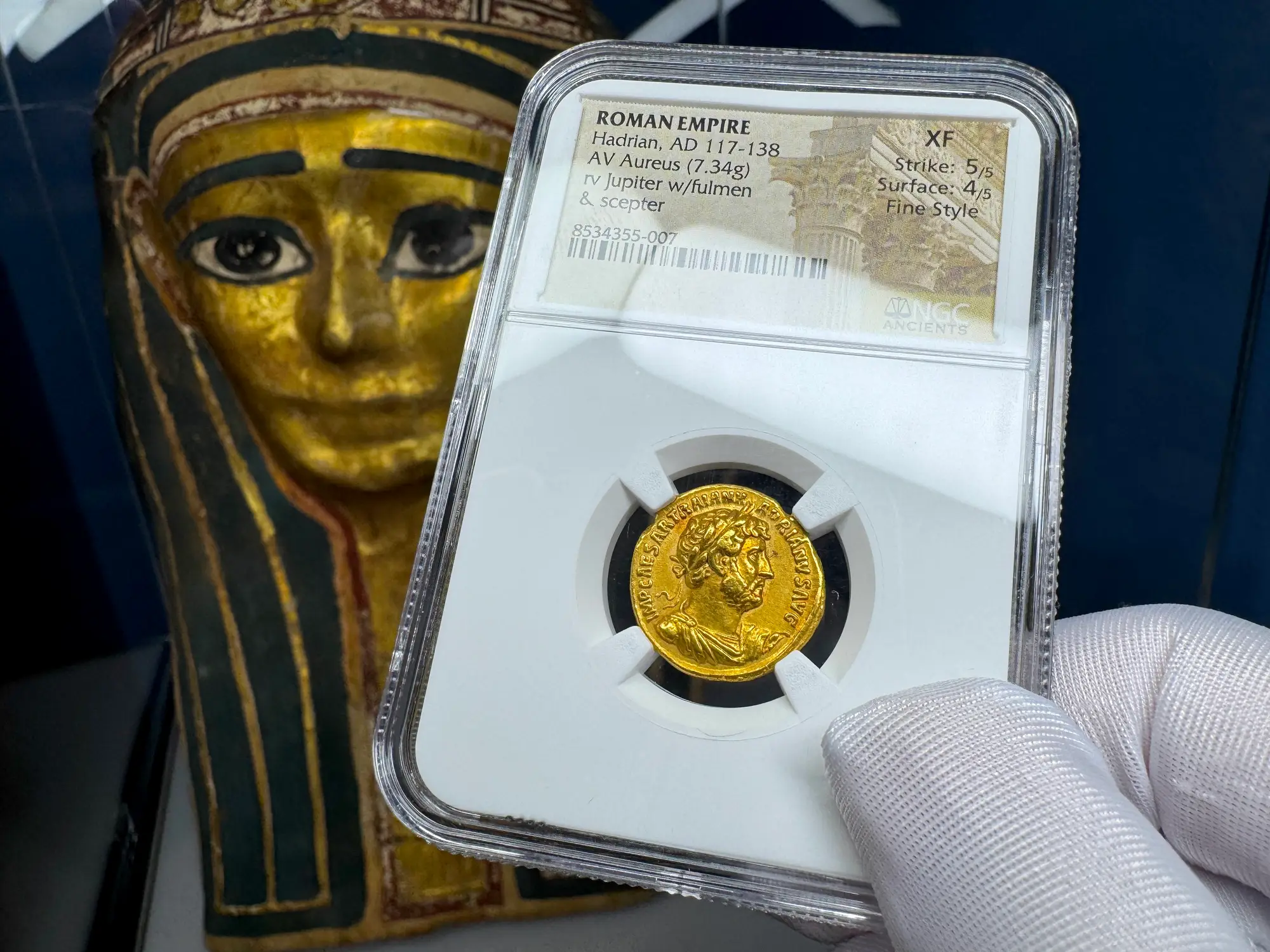 Roman Empire "Hadrian" Aureus NGC XF 5x4 17